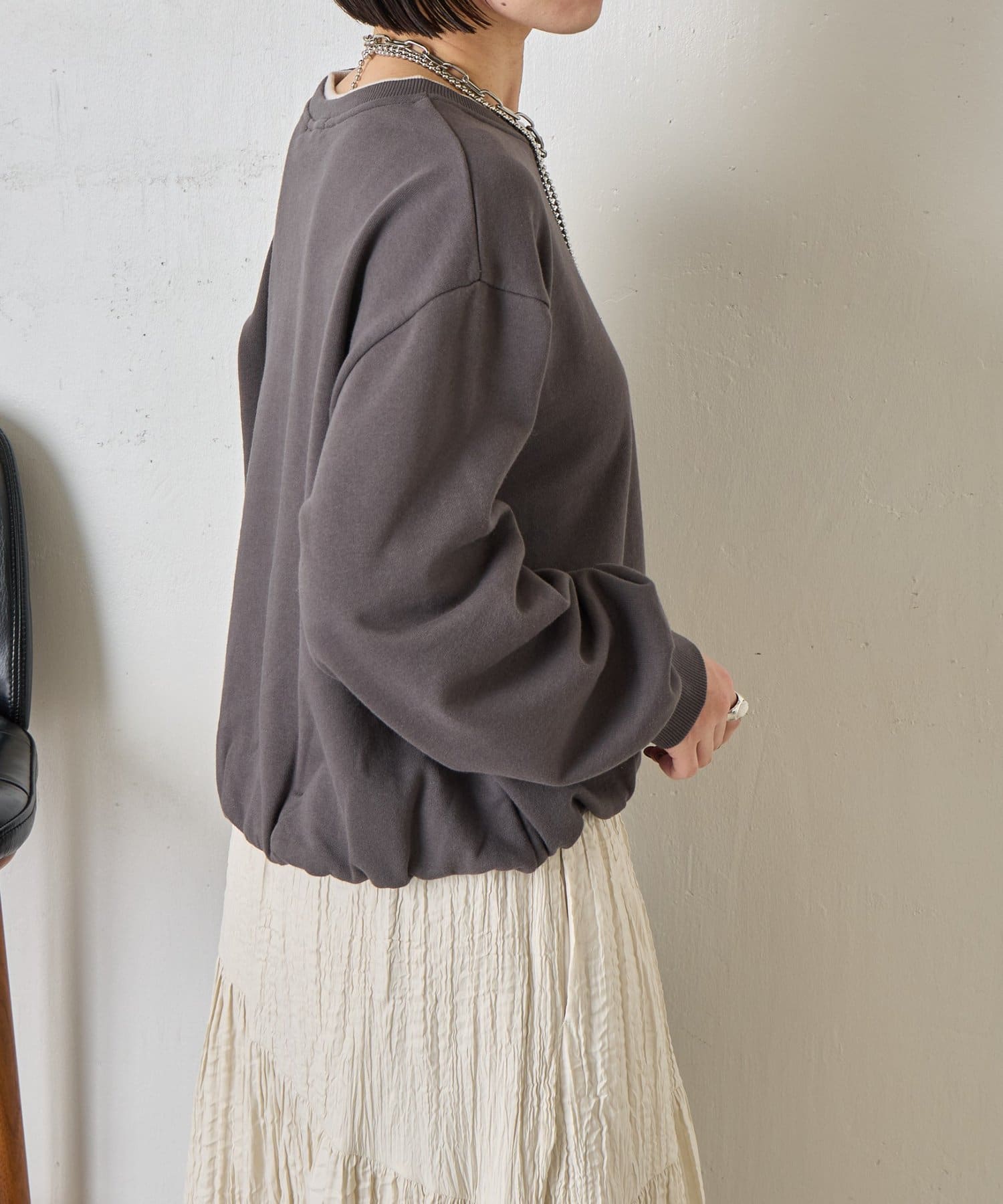 Jena　espace merveilleux(ジェナ　エスパスメルヴェイユ) 裾バルーンプルオーバー