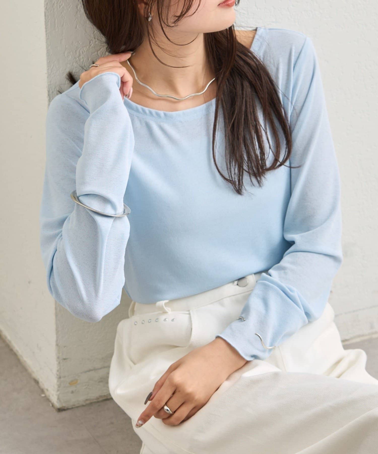 mystic(ミスティック) 裾ギャザーシアーロンＴ