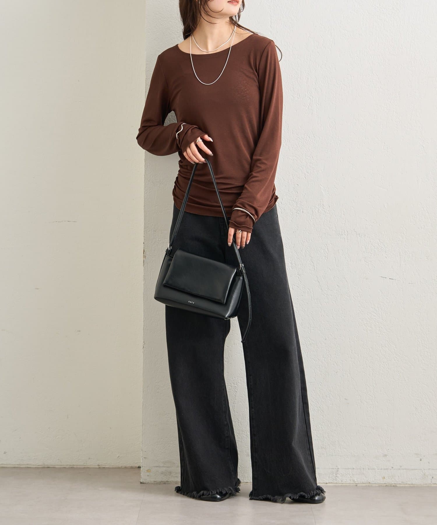 mystic(ミスティック) 裾ギャザーシアーロンＴ