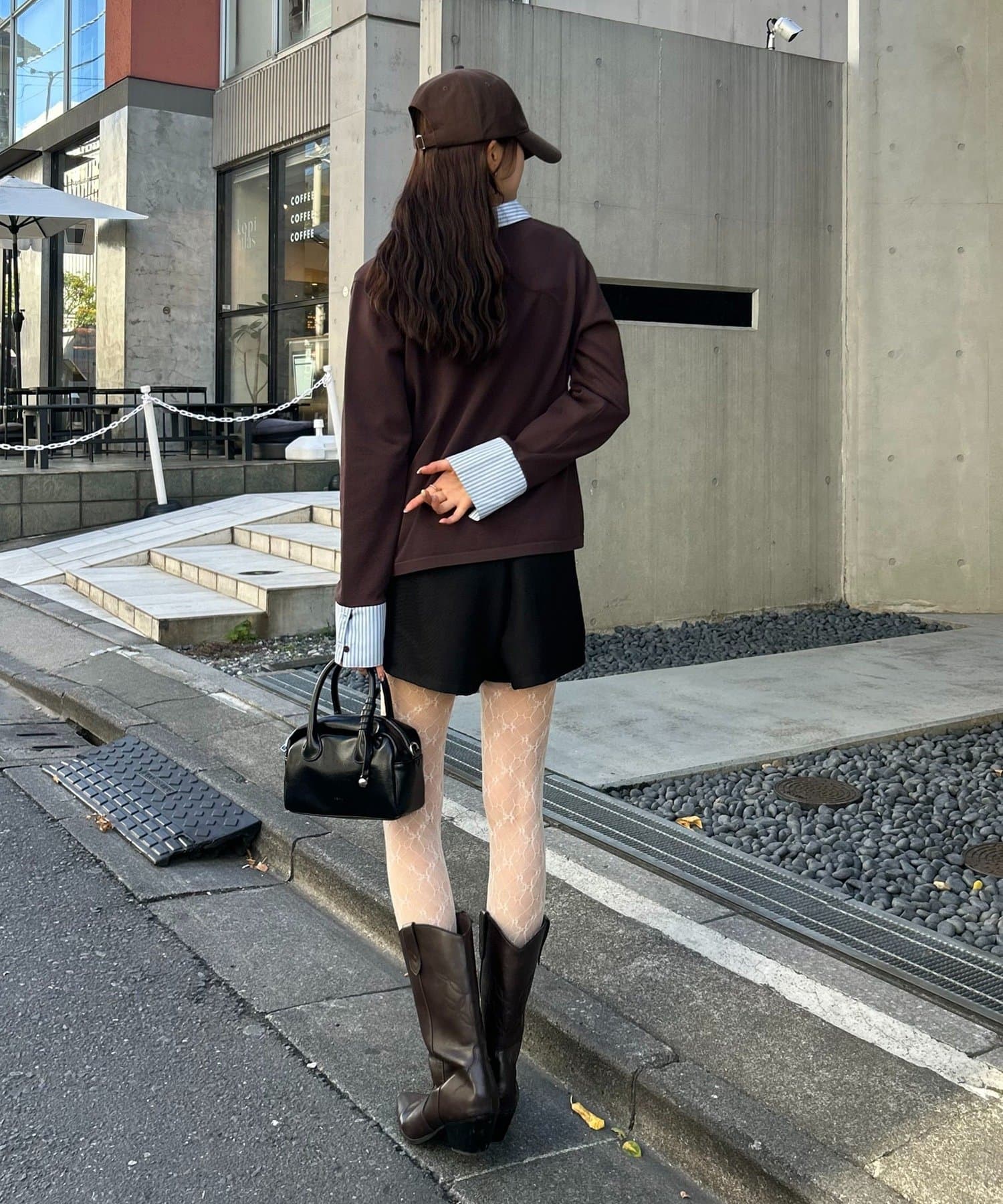 mystic(ミスティック) 【＠___s_m17企画】ストライプ付け襟配色ニット