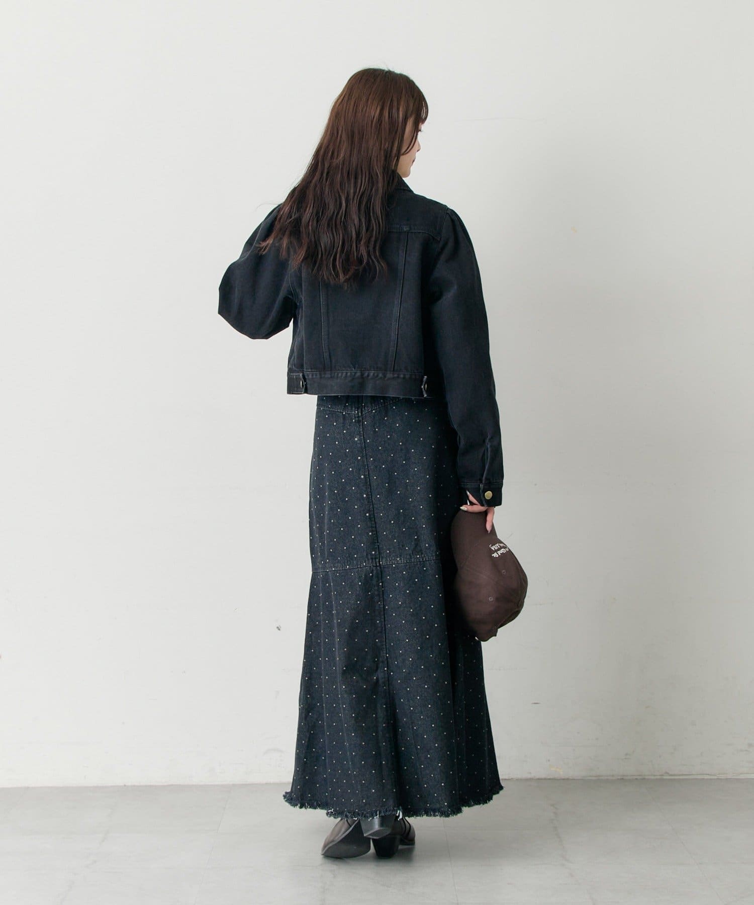 mystic(ミスティック) 【@sktnnm企画】金ボタンデニムパフジャケット