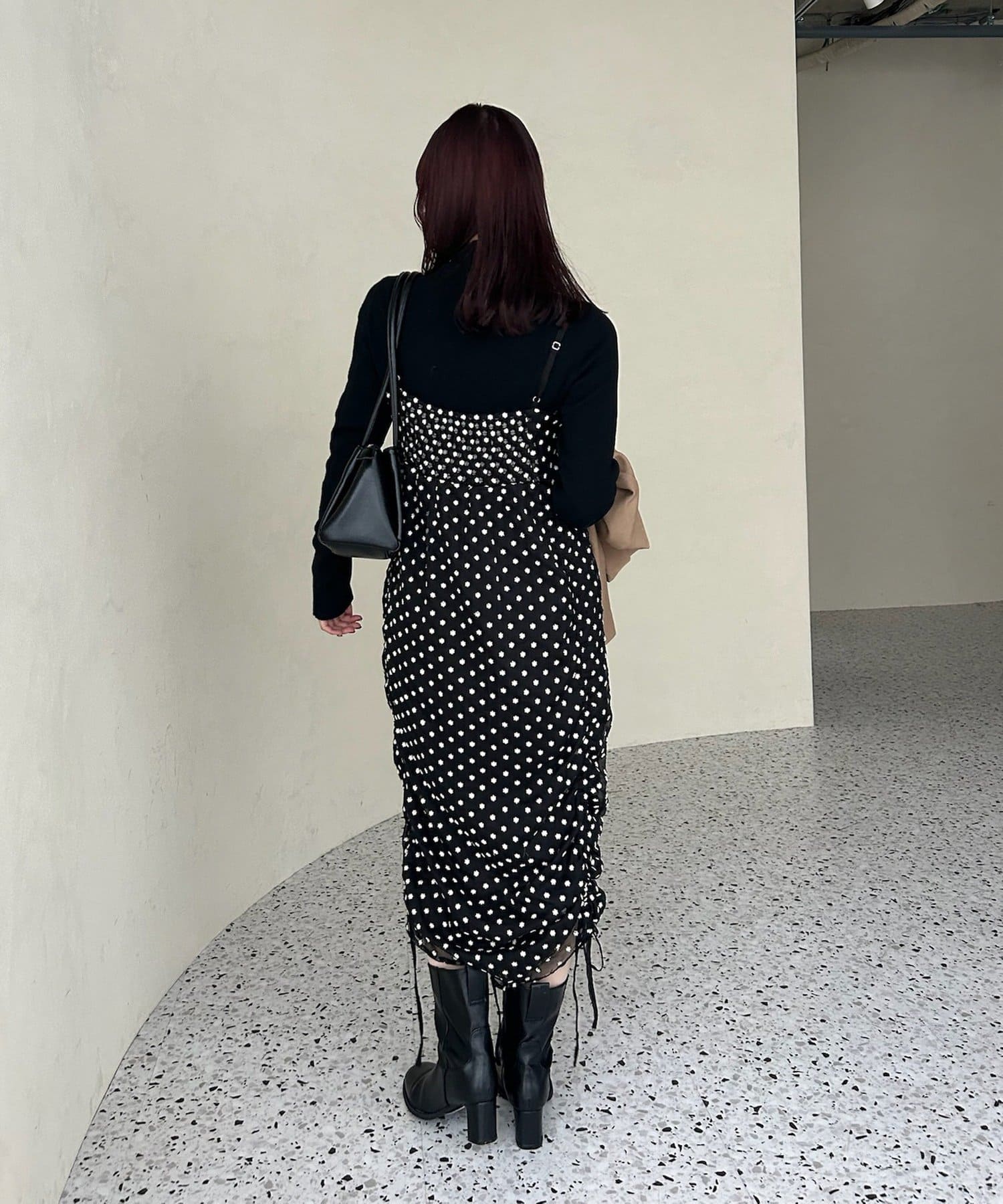 mystic(ミスティック) 【＠akane__11.1企画】ドロストフラワーキャミワンピース