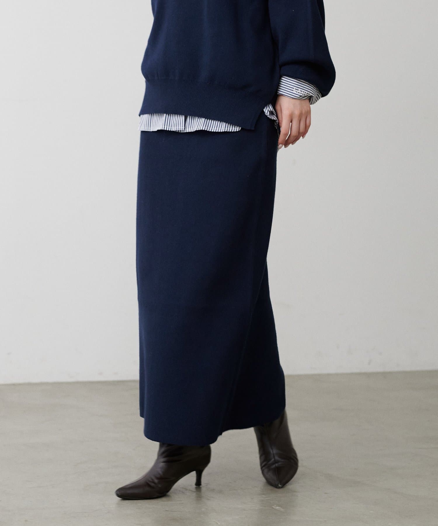 LARUTA(ラルータ) スウェットライクIラインスカート