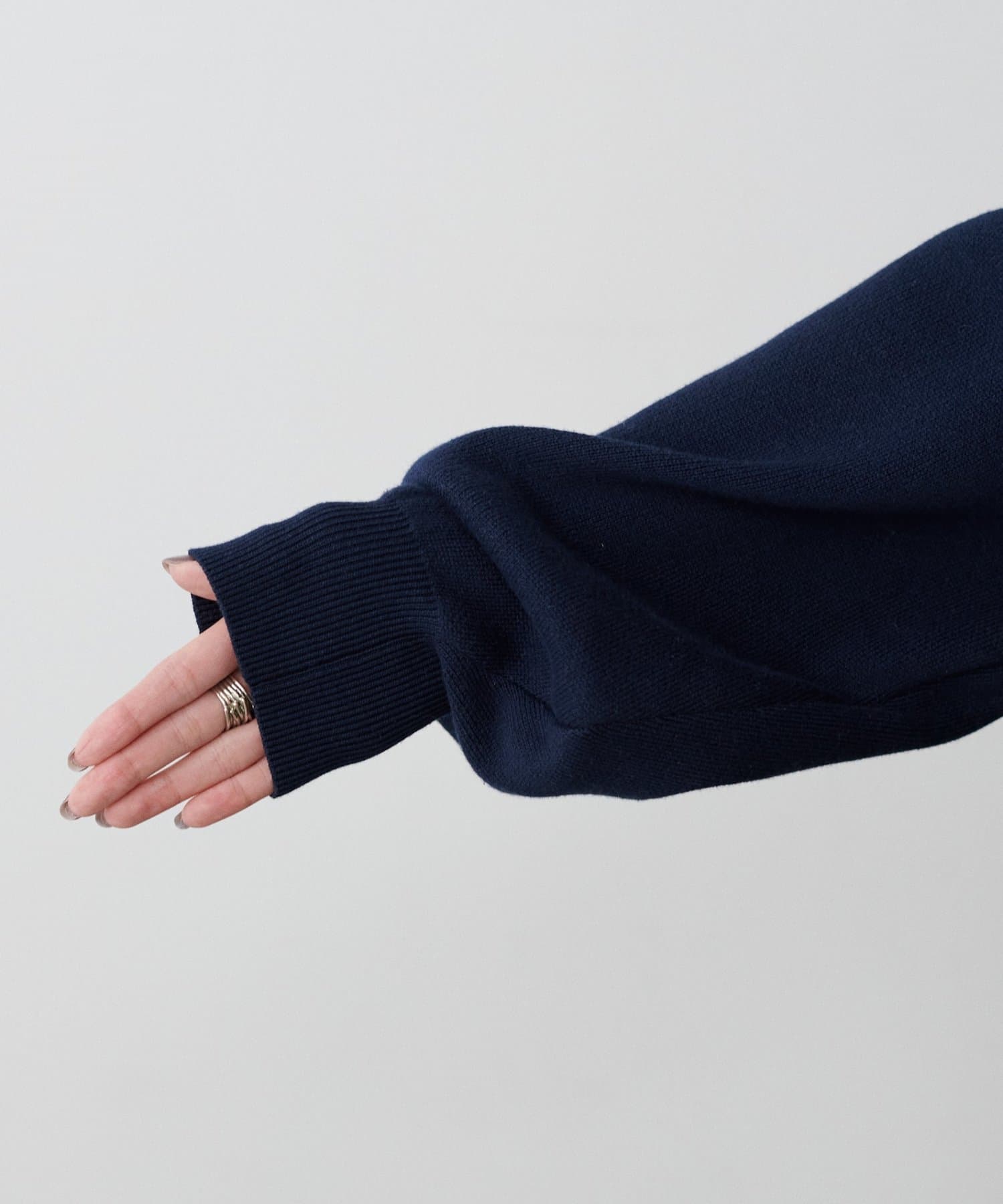 LARUTA(ラルータ) スウェットライクVネックニットプルオーバー