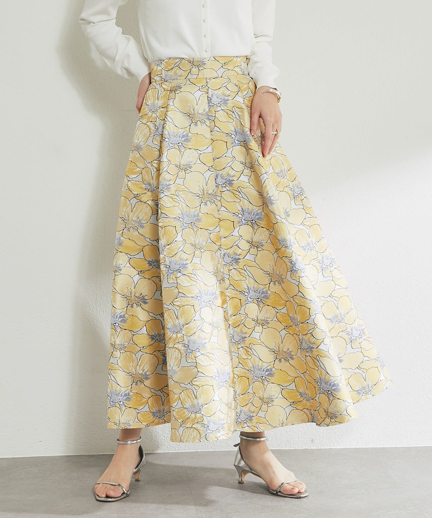 La boutique BonBon(ラブティックボンボン) お花ジャガードスカート