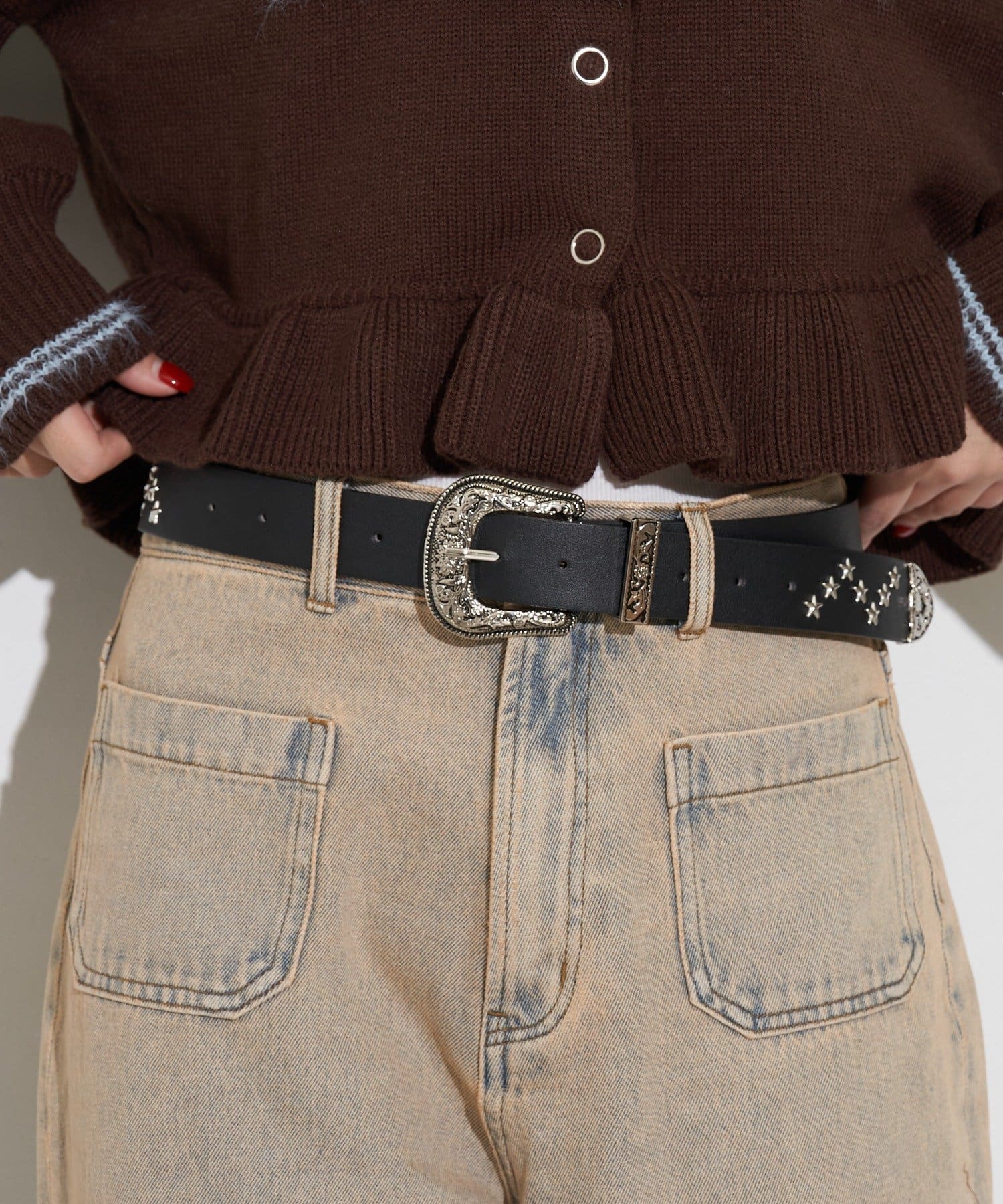 CIAOPANIC(チャオパニック) 星形スタッズベルト