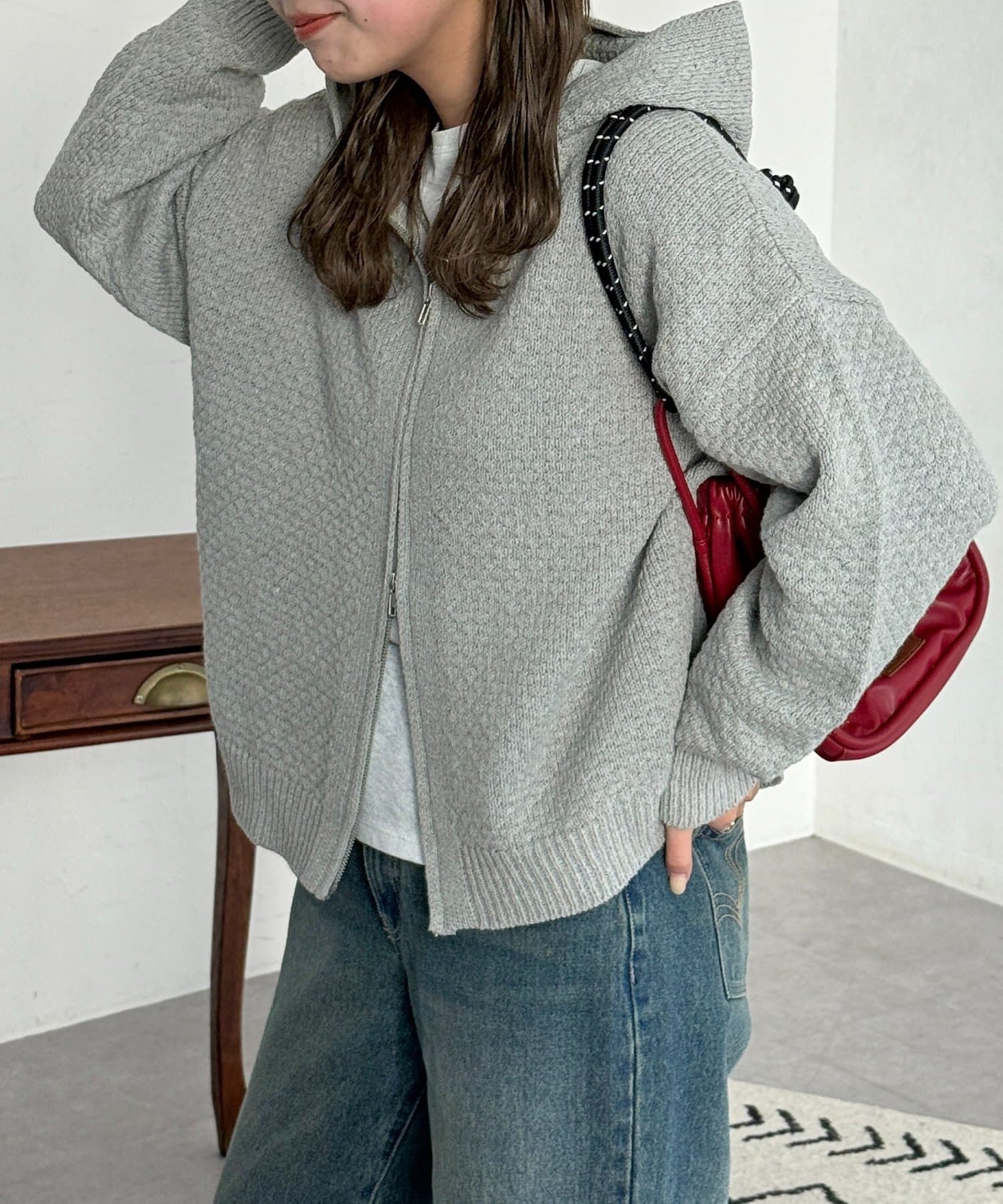 CPCM(シーピーシーエム) ポコポコニットパーカー