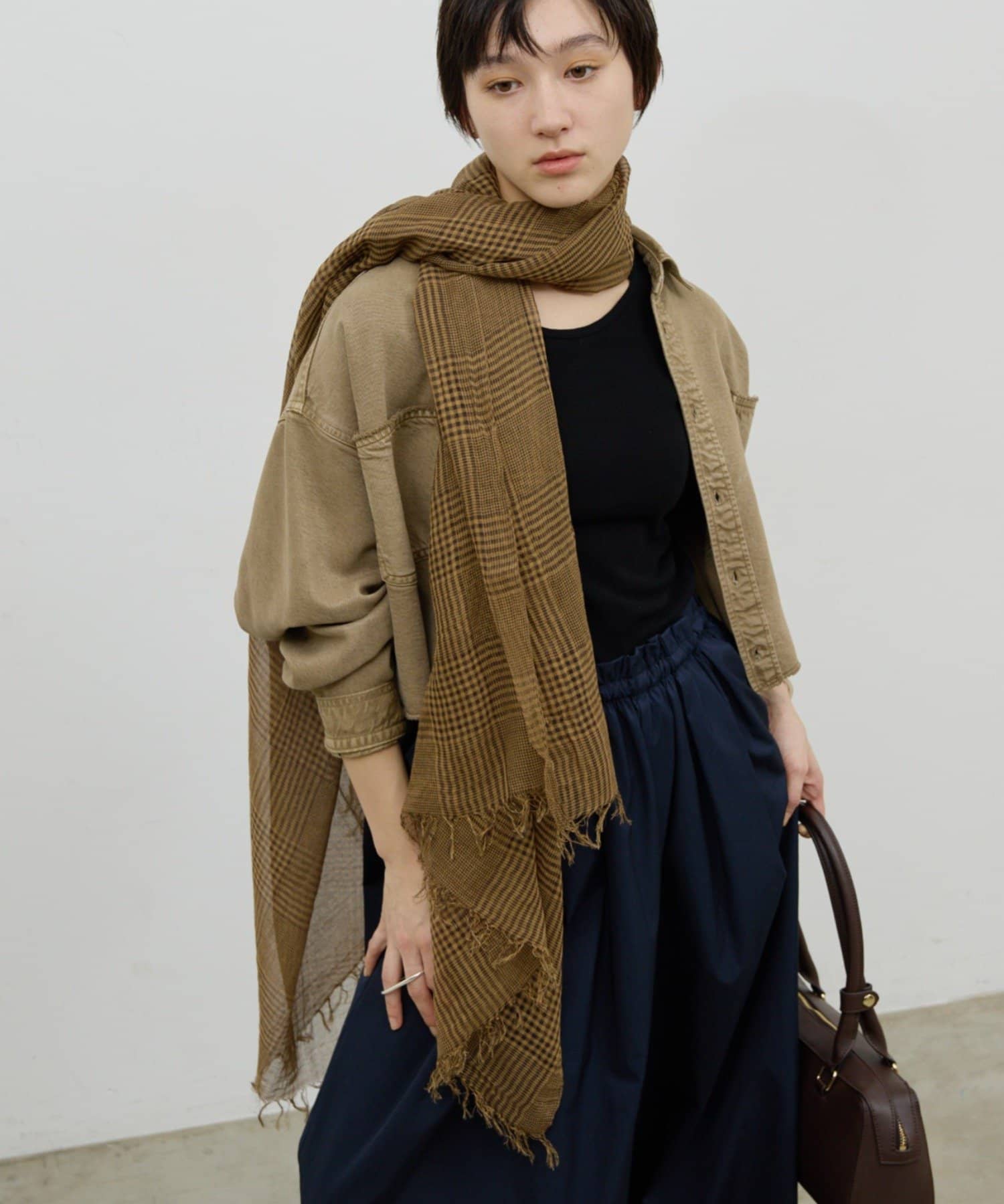 GALLARDAGALANTE(ガリャルダガランテ) グレンチェックストール