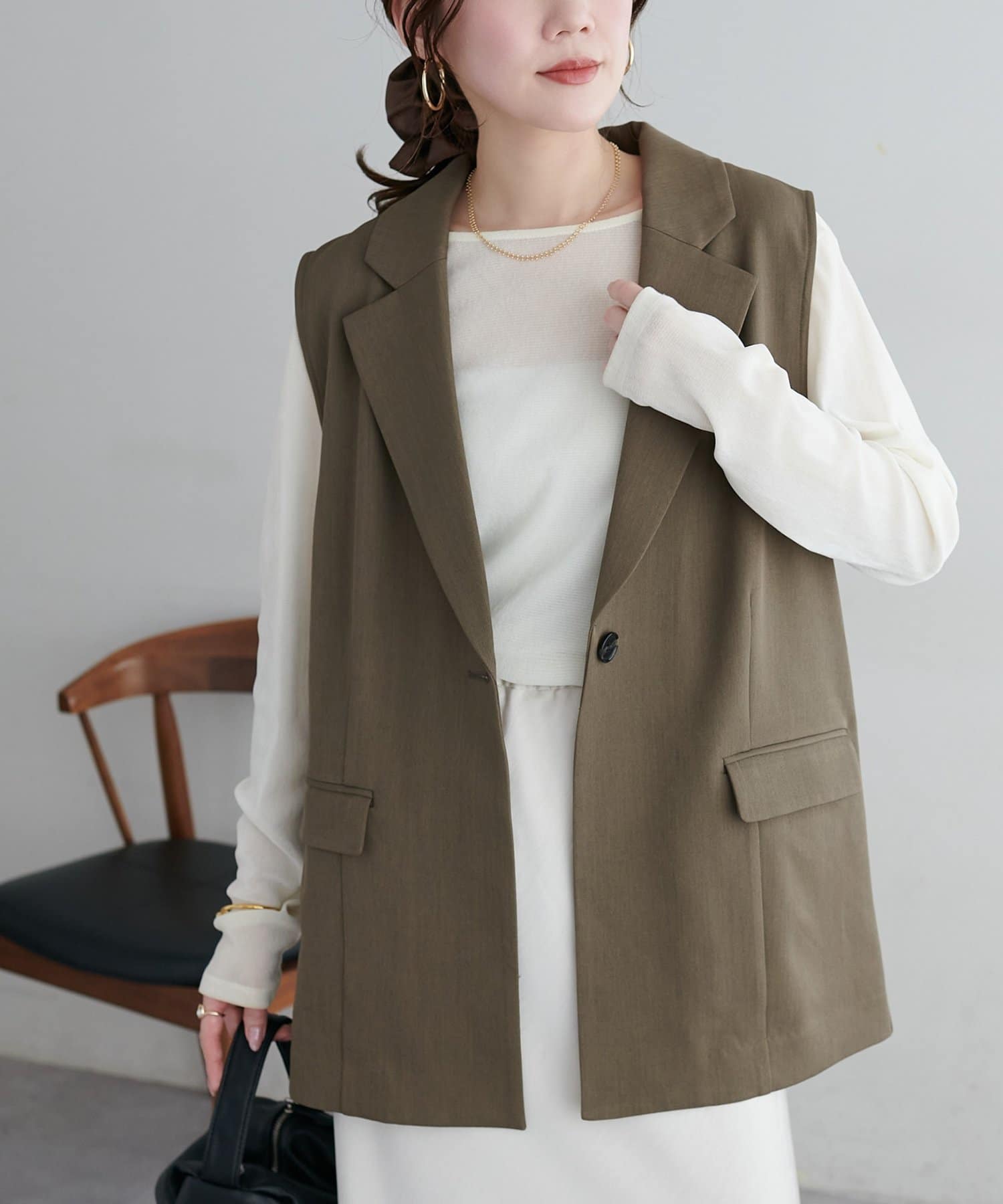 DISCOAT(ディスコート) 【Noka】テーラードジレ