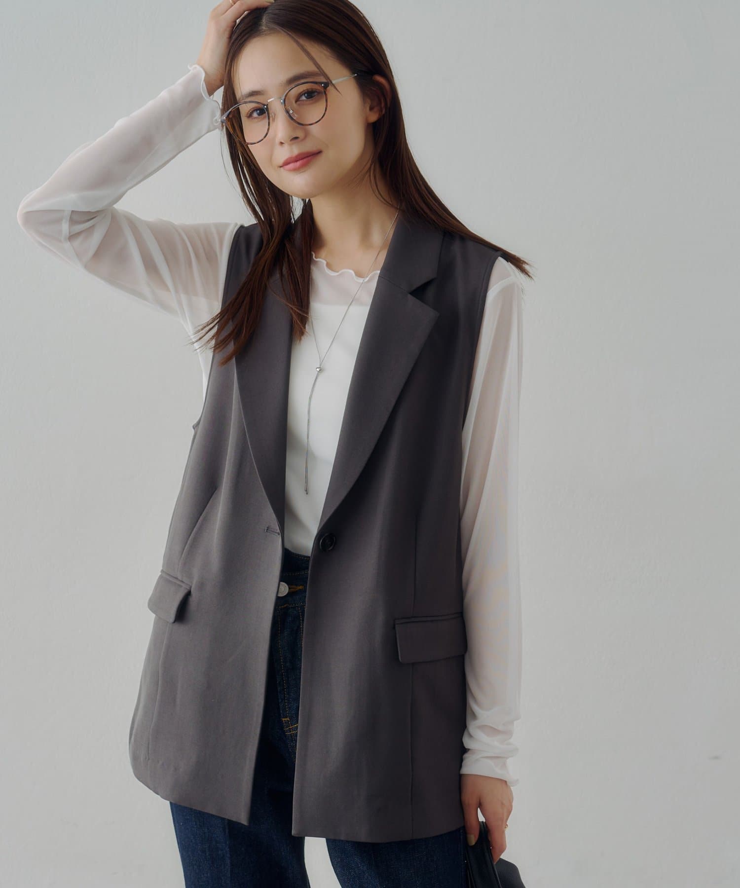 DISCOAT(ディスコート) 【Noka】テーラードジレ