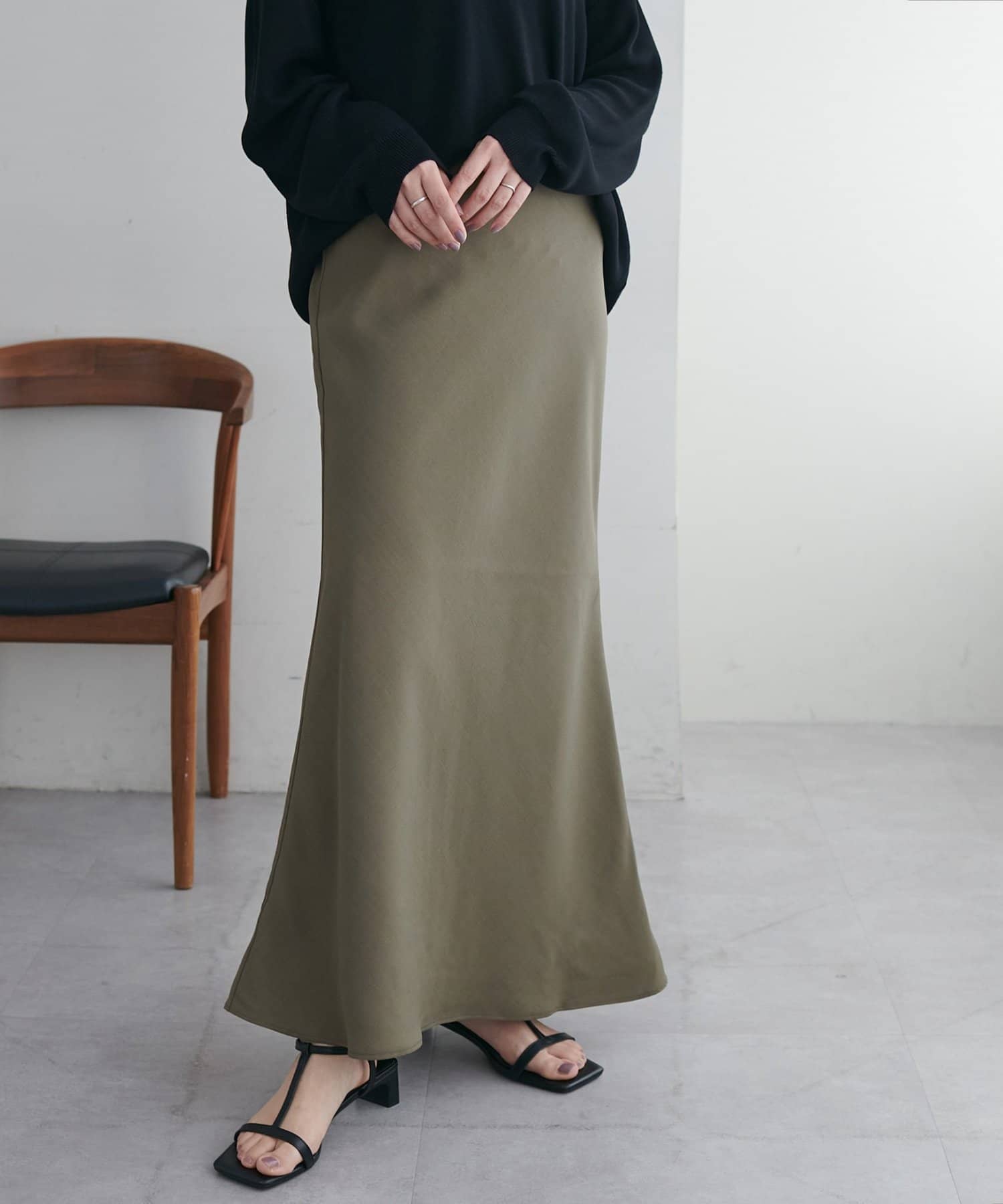 DISCOAT(ディスコート) 【Noka】セミフレアスカート