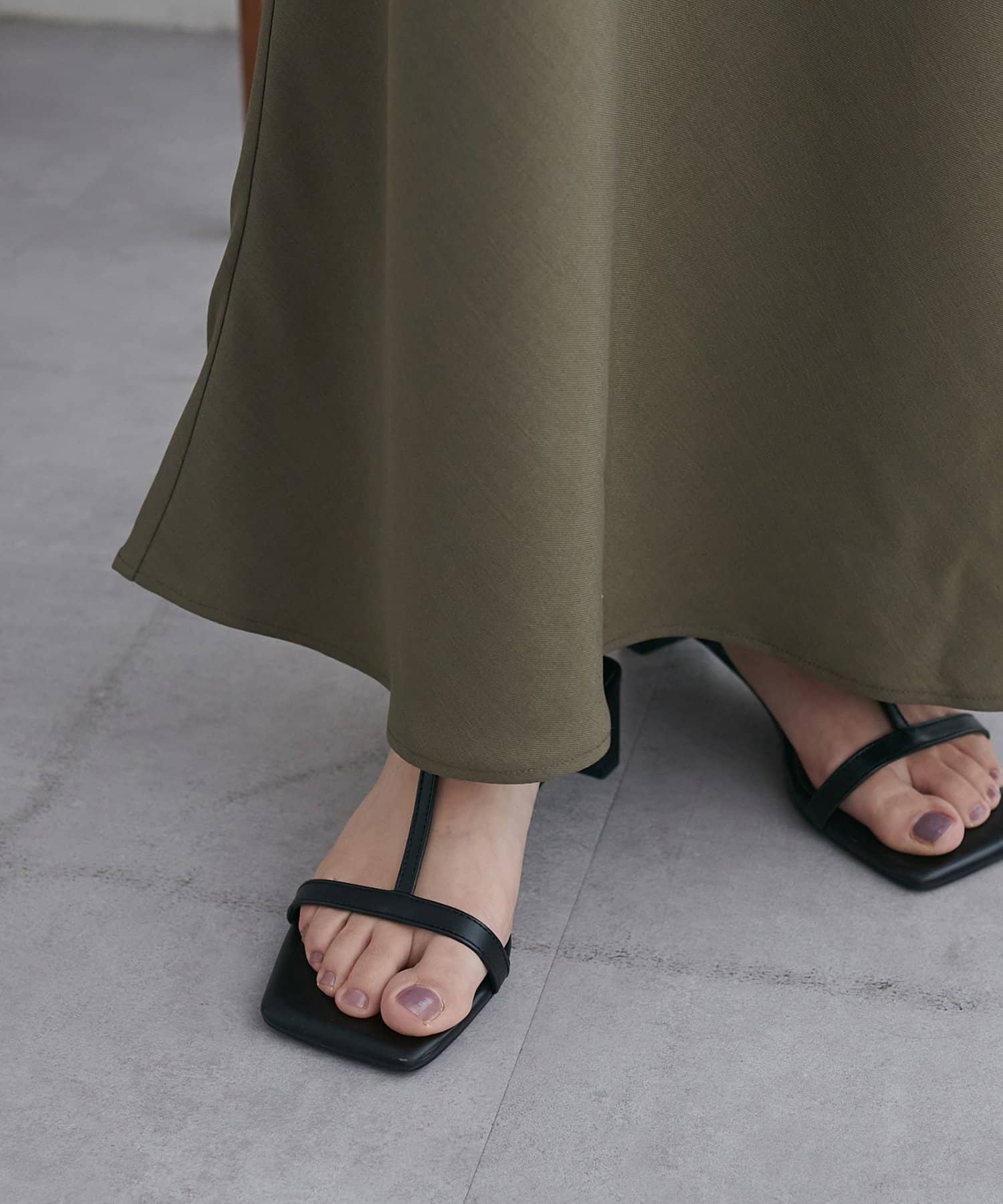 DISCOAT(ディスコート) 【Noka】セミフレアスカート