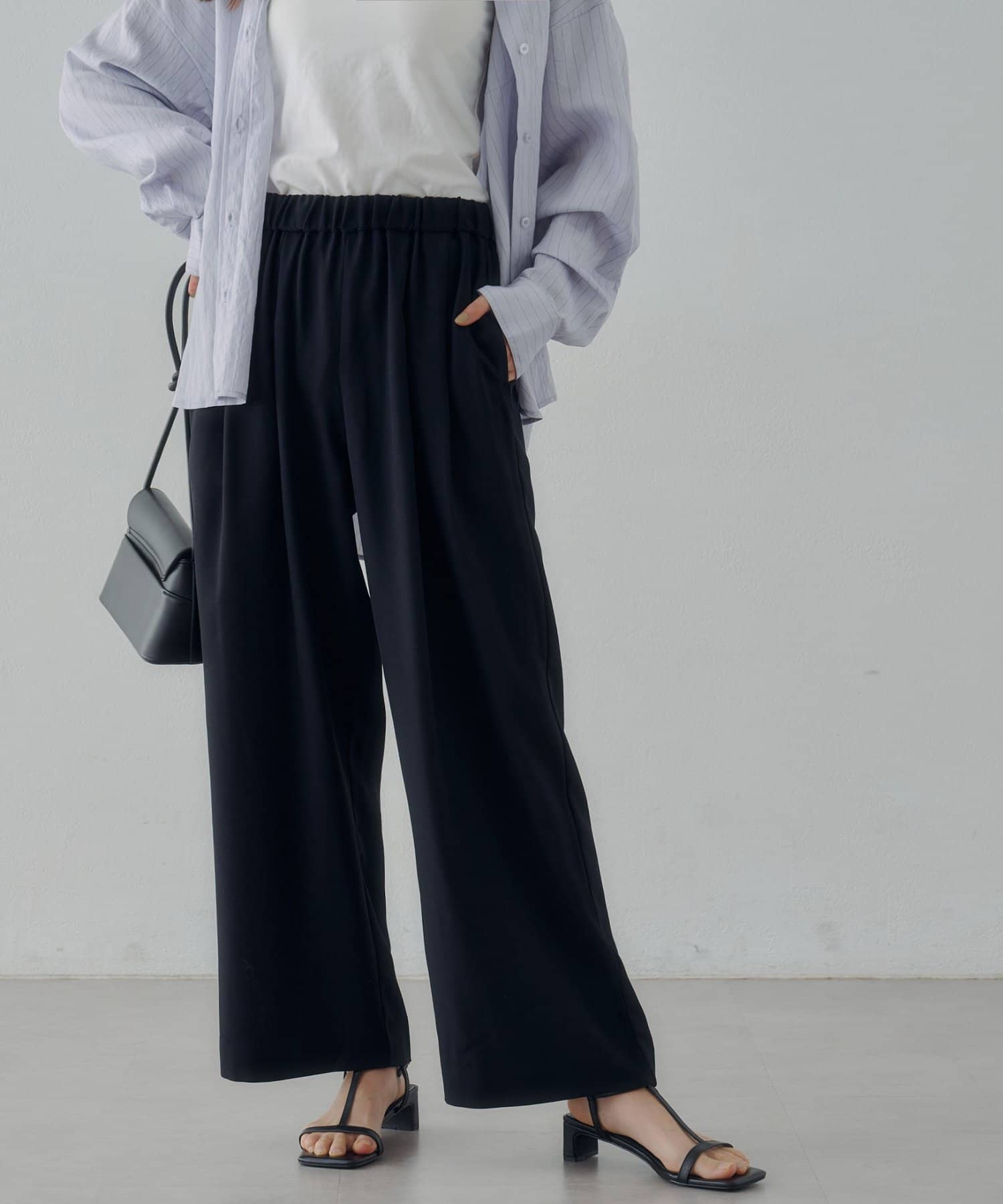 DISCOAT(ディスコート) 【Noka】ウエストギャザーイージーパンツ