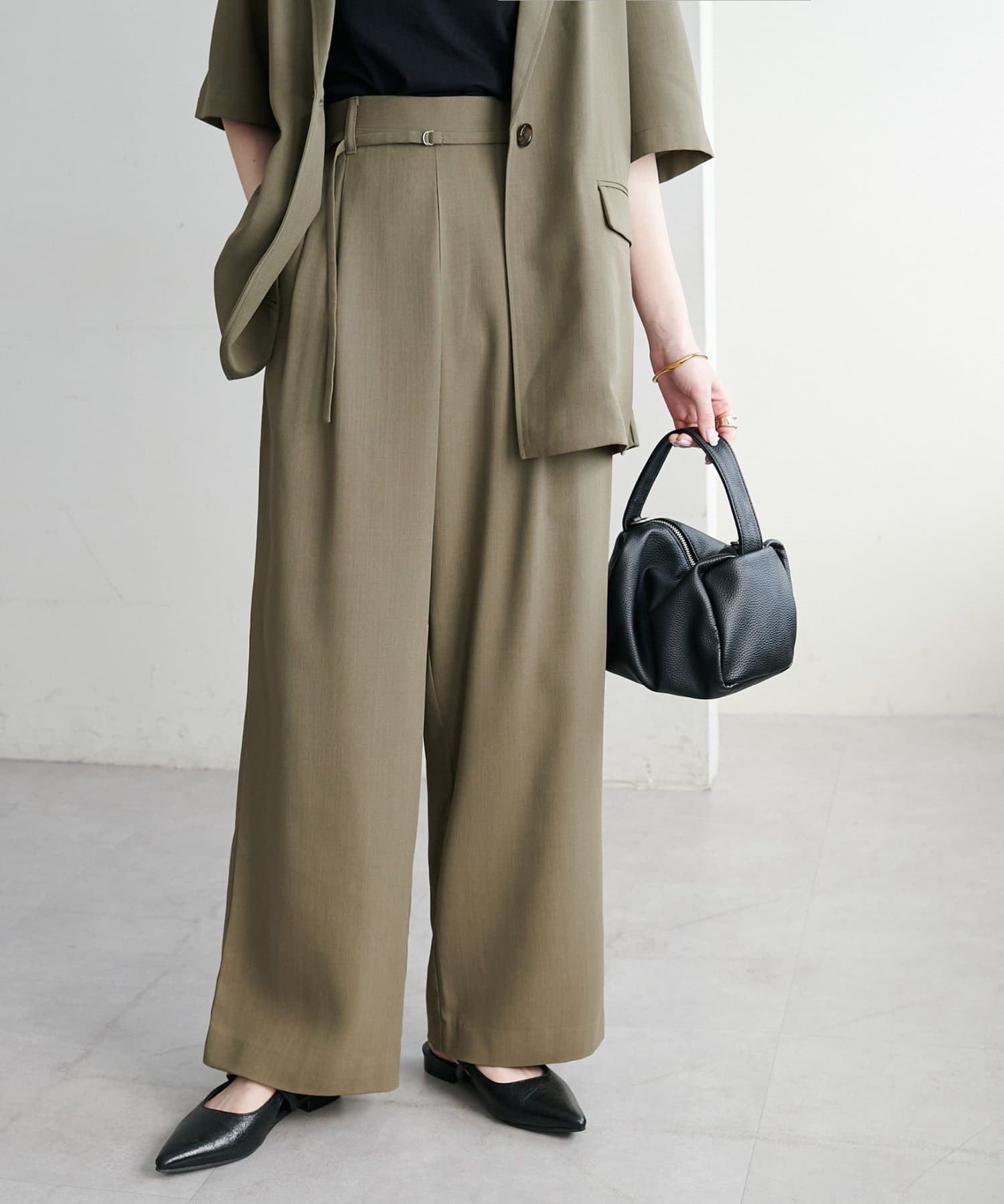 DISCOAT(ディスコート) 【Noka】2タックストレートパンツ