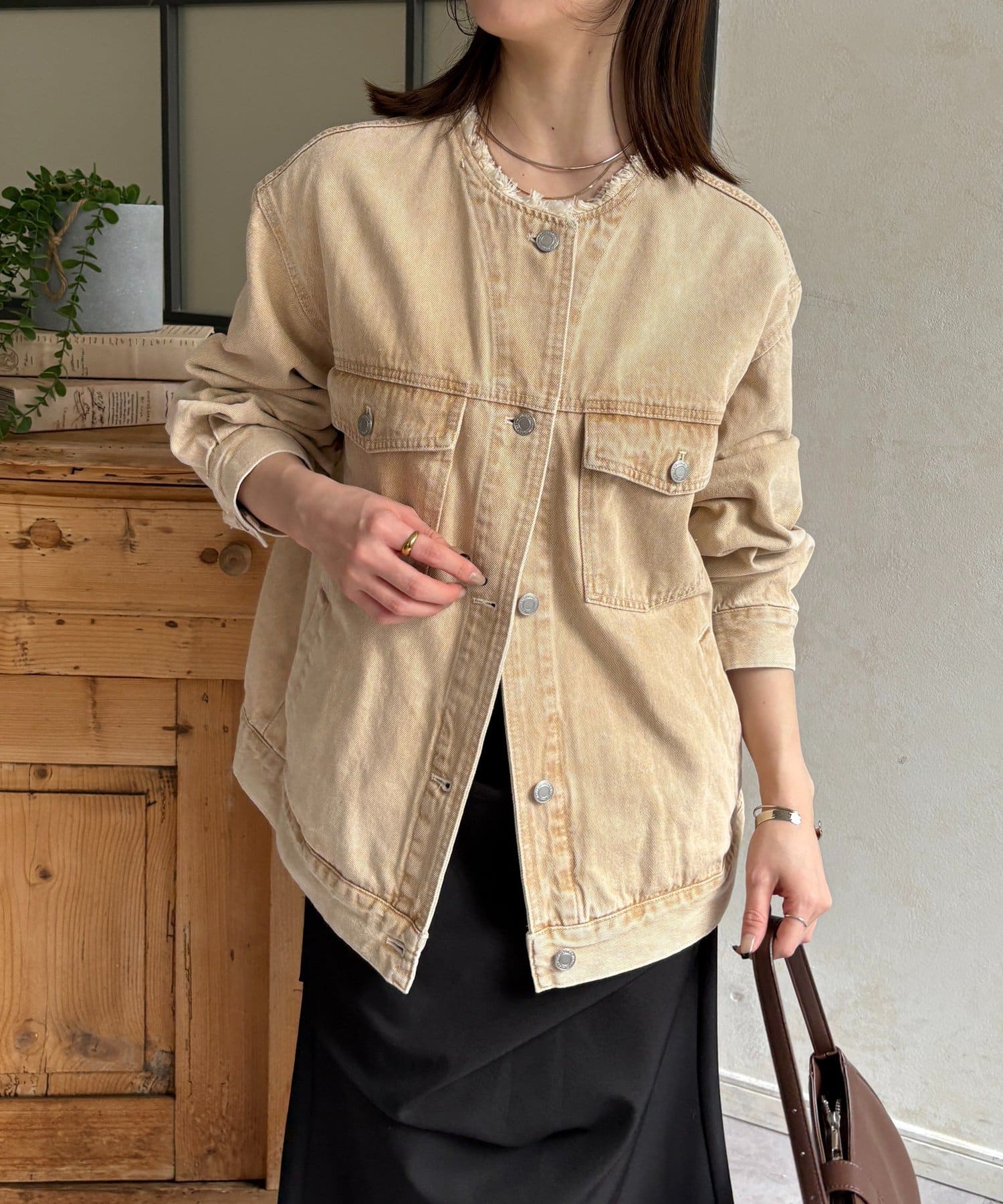 Thevon.(ゼヴォン) ノーカラーフリンジGジャン