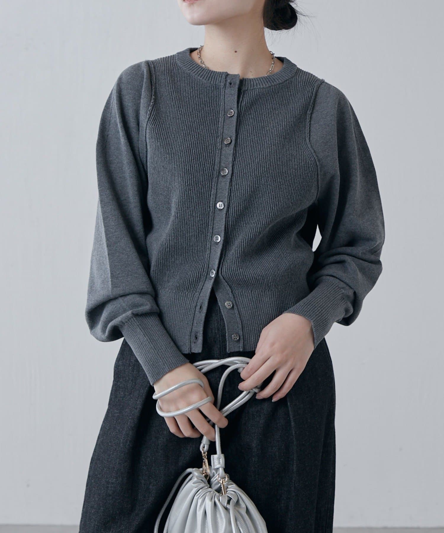 Lui's(ルイス) コットンコンパクトカーディガン