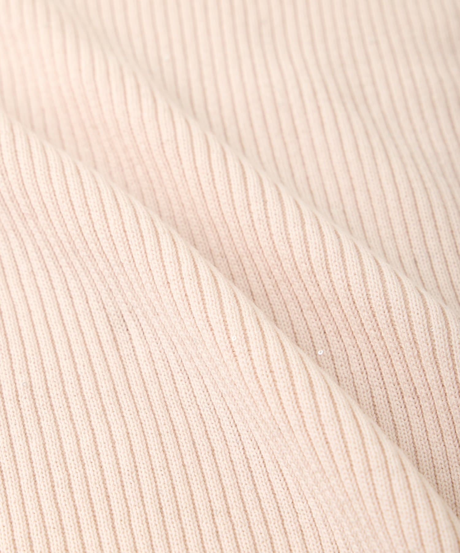 La boutique BonBon(ラブティックボンボン) 【復刻・新色イエロー登場】スパンコールリブオフショル5分袖ニット