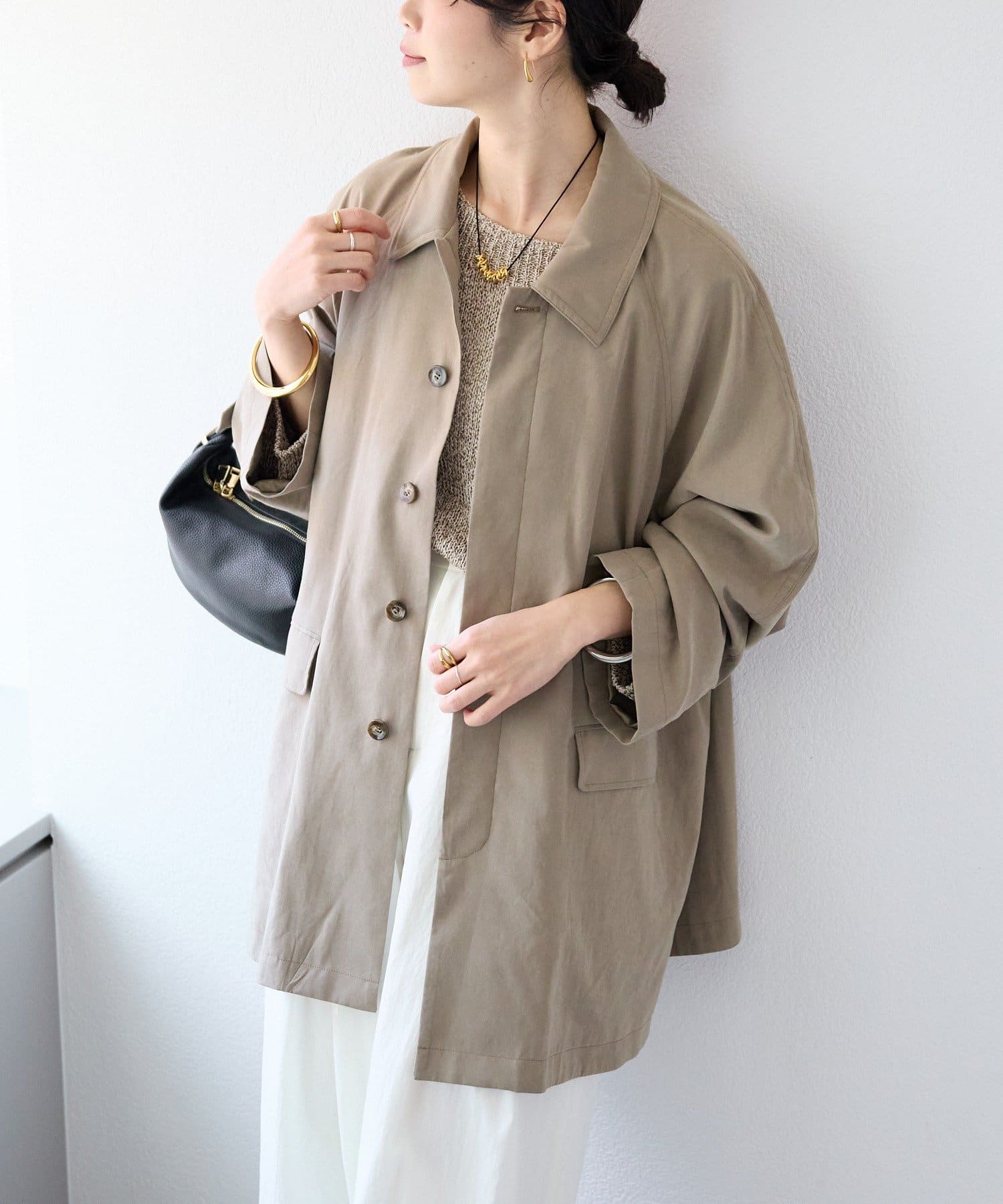 RIVE DROITE(リヴドロワ) 予約【鮮度ある着こなしに】ストール付きテントコート