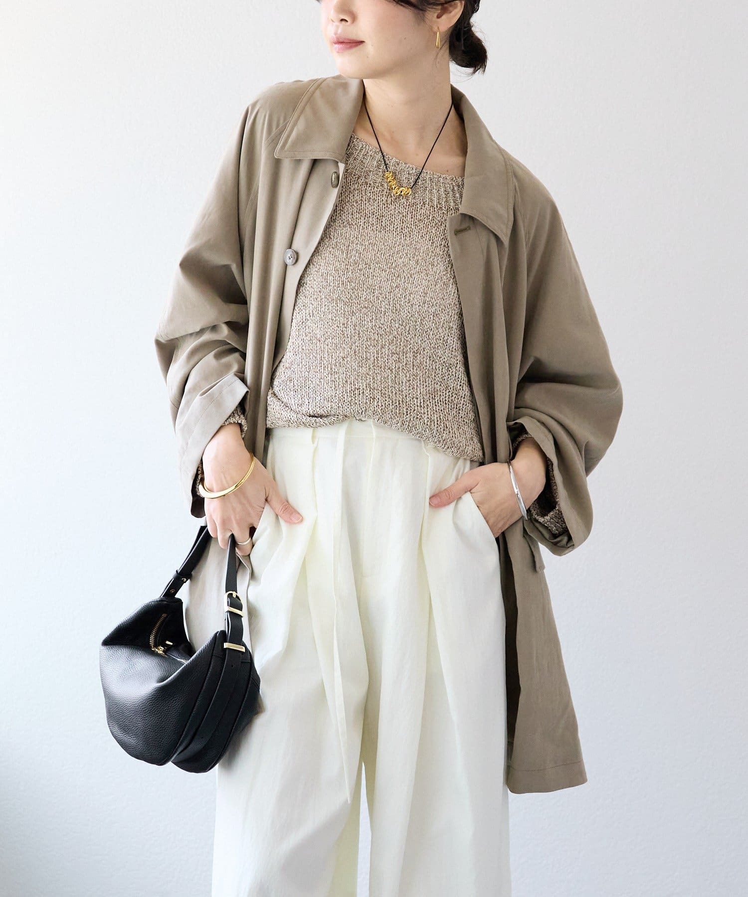 RIVE DROITE(リヴドロワ) 予約【鮮度ある着こなしに】ストール付きテントコート