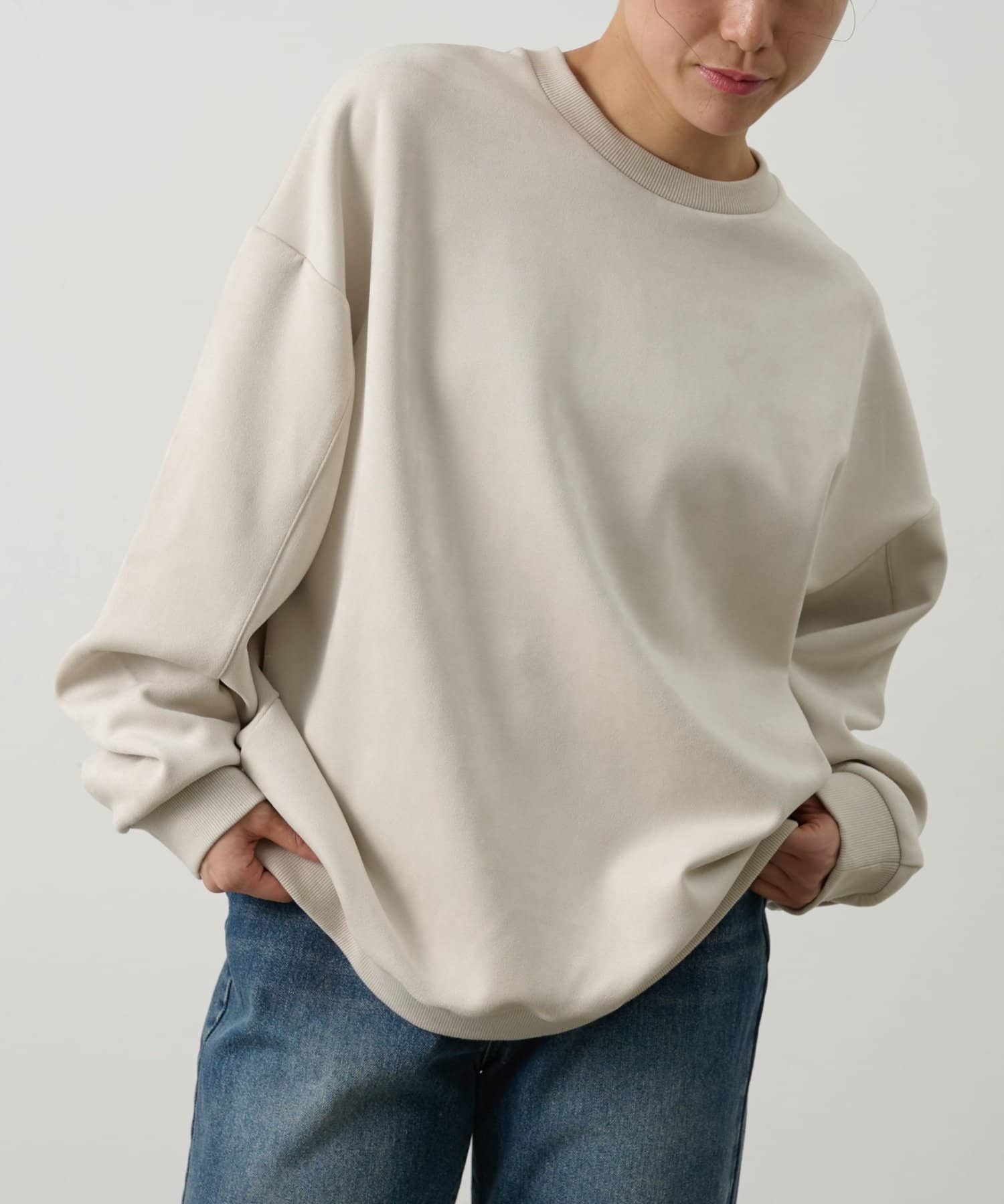 COLONY 2139(コロニー トゥーワンスリーナイン) 【セットアップ対応】シンセティックスエードクルーネック