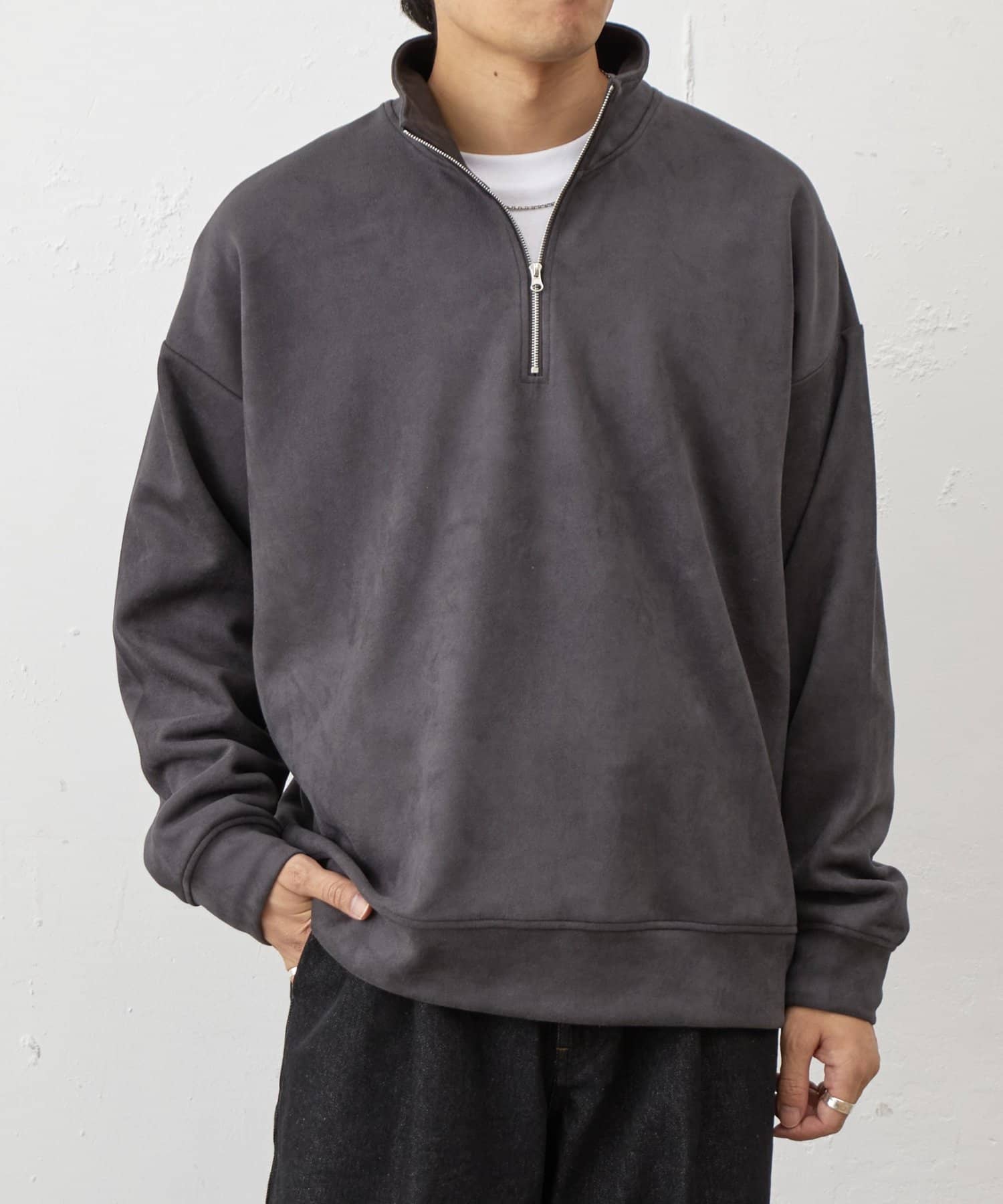 COLONY 2139(コロニー トゥーワンスリーナイン) 【リバイバル/セットアップ対応】シンセティックスエードハーフジップ