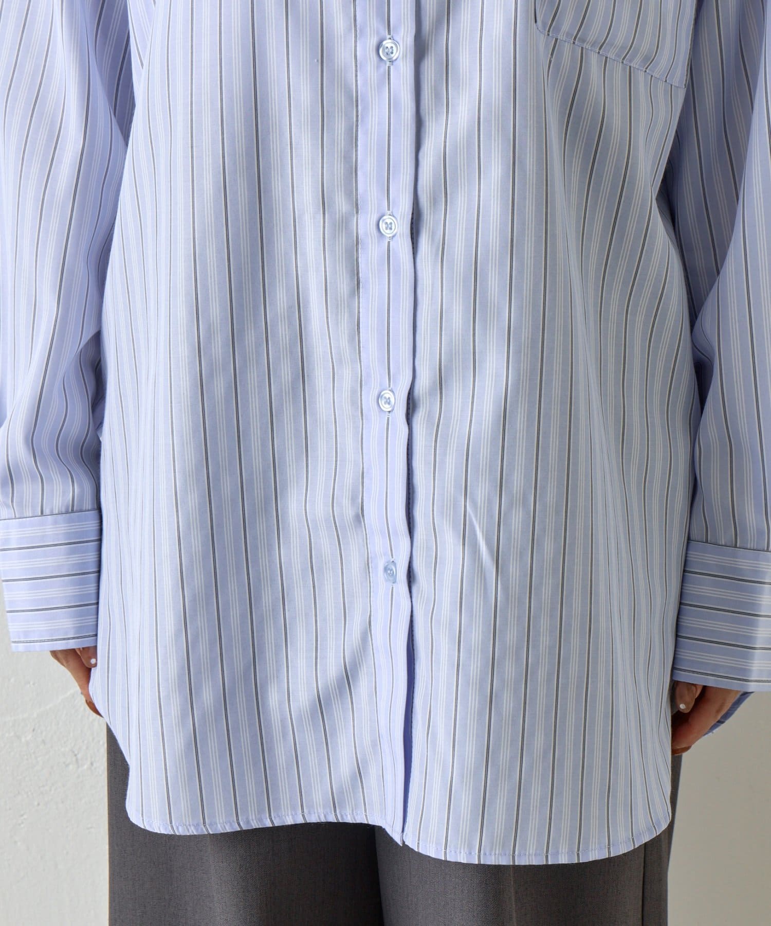 COLONY 2139(コロニー トゥーワンスリーナイン) 【WEB限定】マルチストライプ長袖シャツ