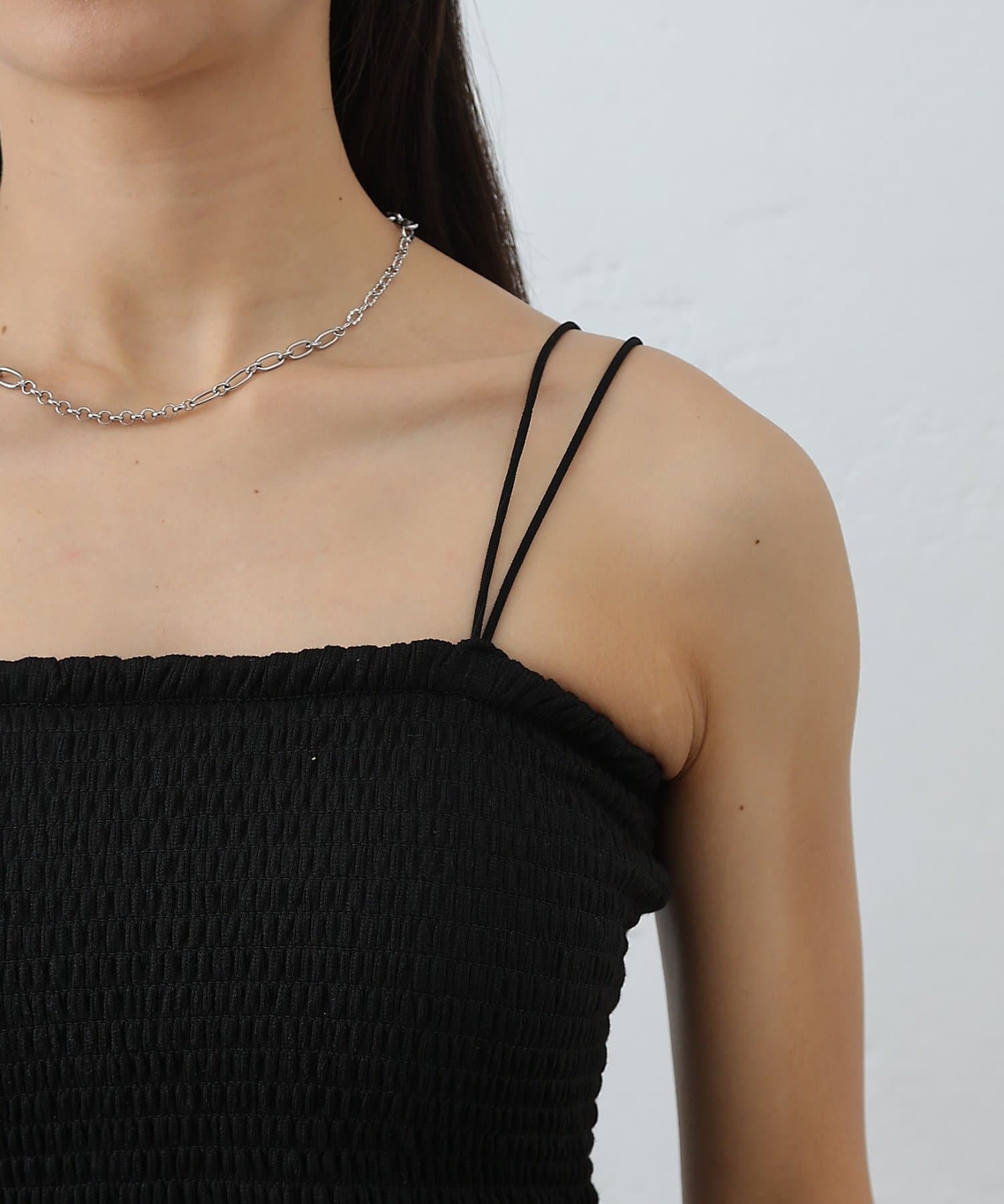 COLONY 2139(コロニー トゥーワンスリーナイン) 【WEB限定】カップ付シャーリングキャミソール