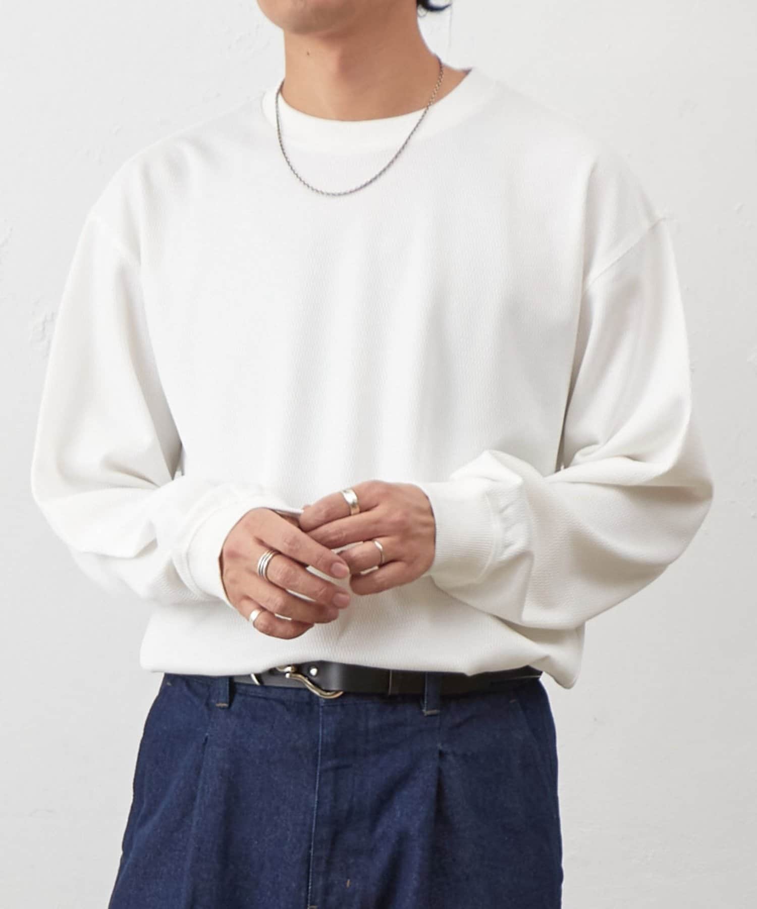 COLONY 2139(コロニー トゥーワンスリーナイン) ハニカムクルーネックプルオーバー