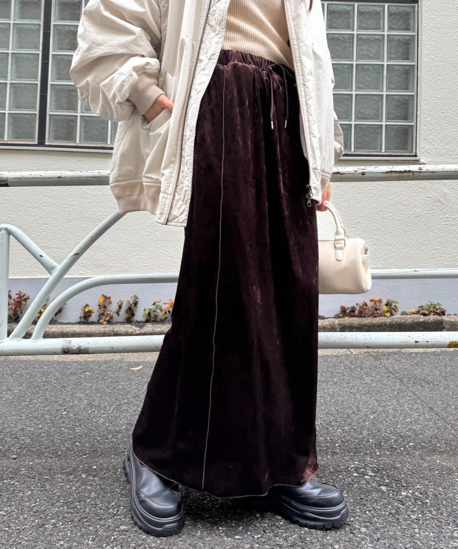 CIAOPANIC TYPY(チャオパニックティピー) クラッシュベロアメロウ切替スカート