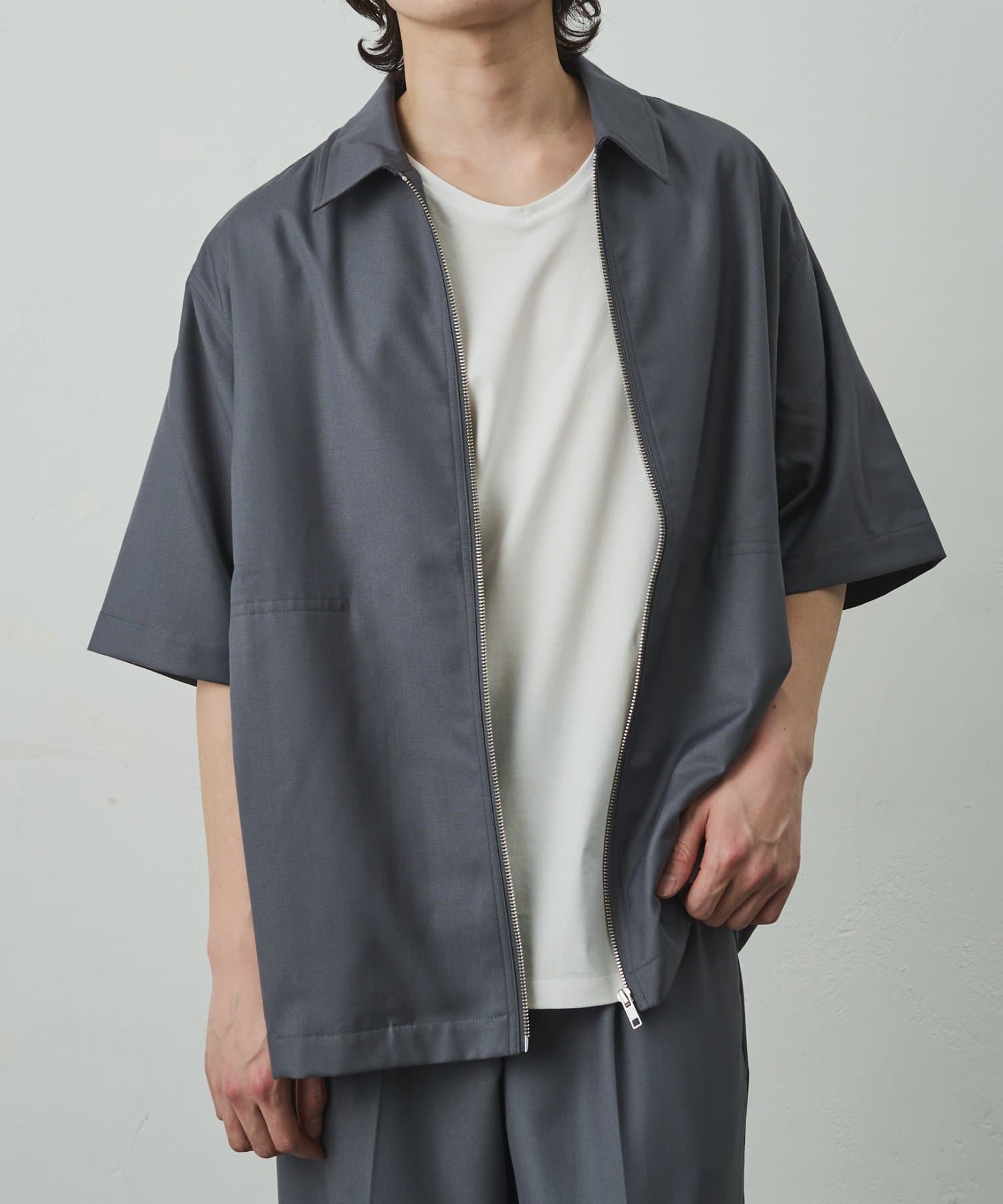 COLONY 2139(コロニー トゥーワンスリーナイン) 【セットアップ対応】コンフォートツイル半袖ZIPシャツ