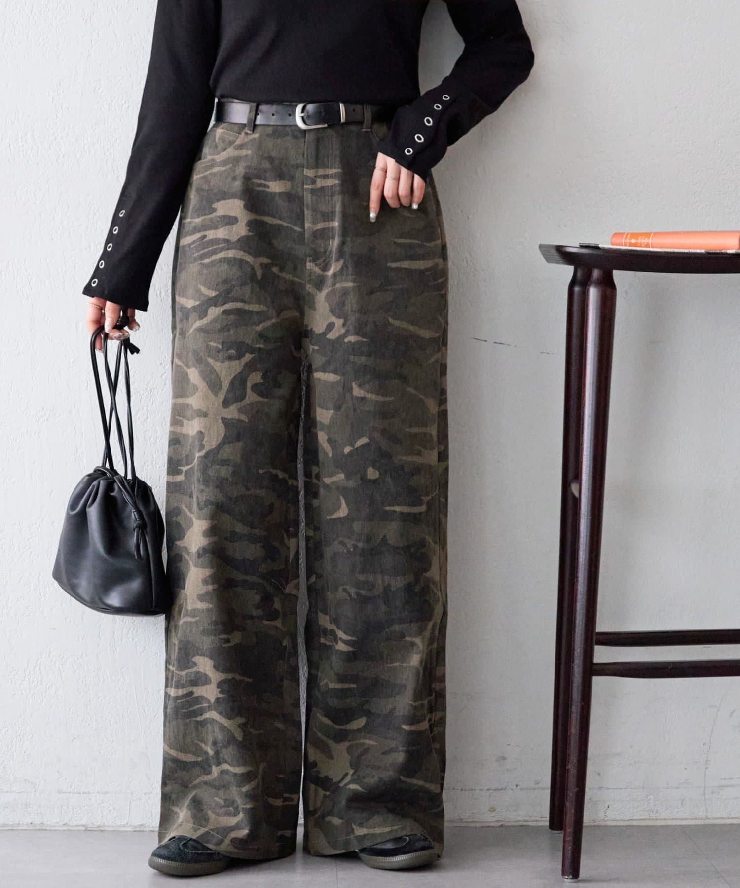 DISCOAT(ディスコート) 【Enlude/ユニセックス】アソート総柄ワイドレッグパンツ