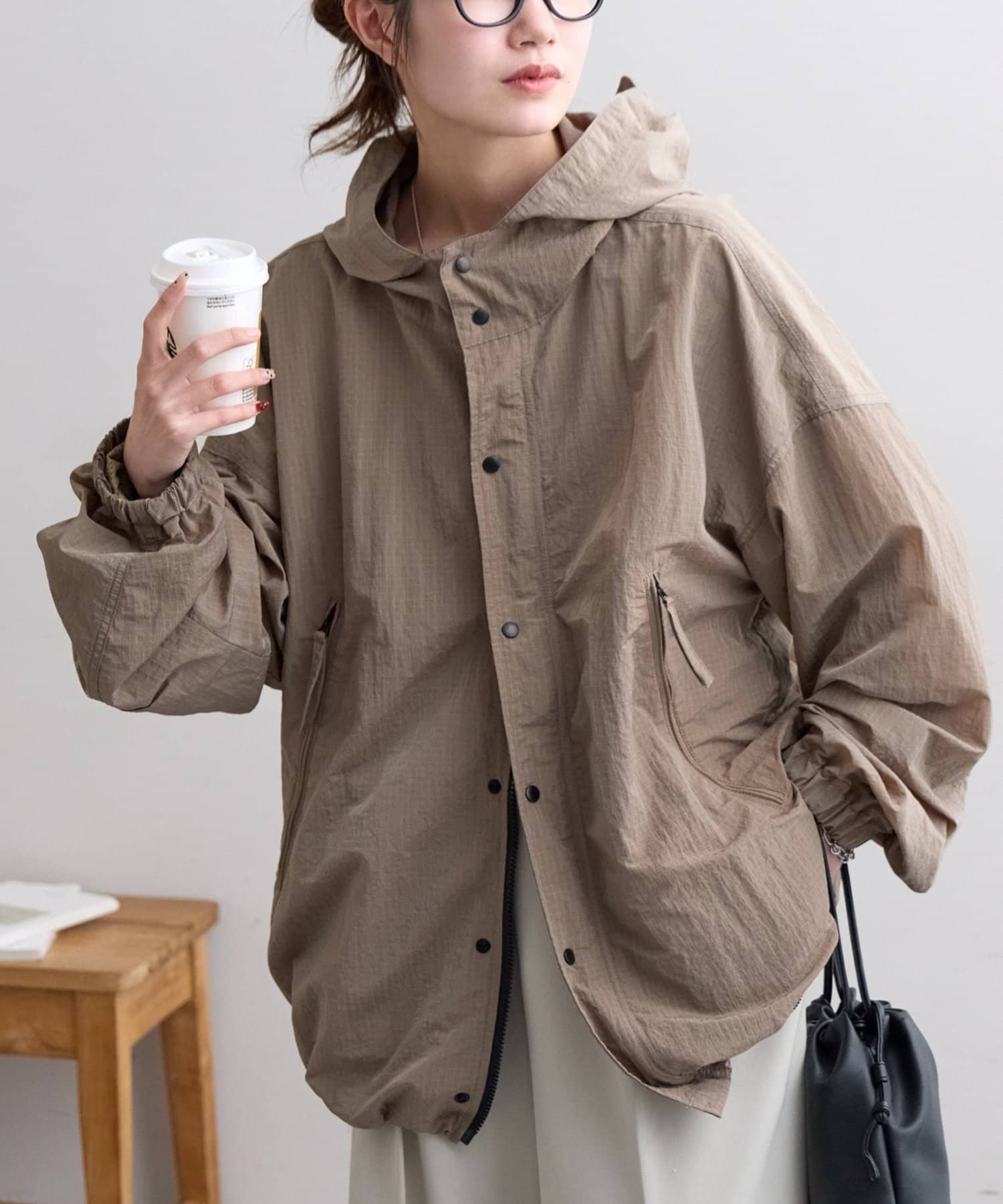 DISCOAT(ディスコート) 【Enlude/ユニセックス】リップストップナイロンフード付きジャケット