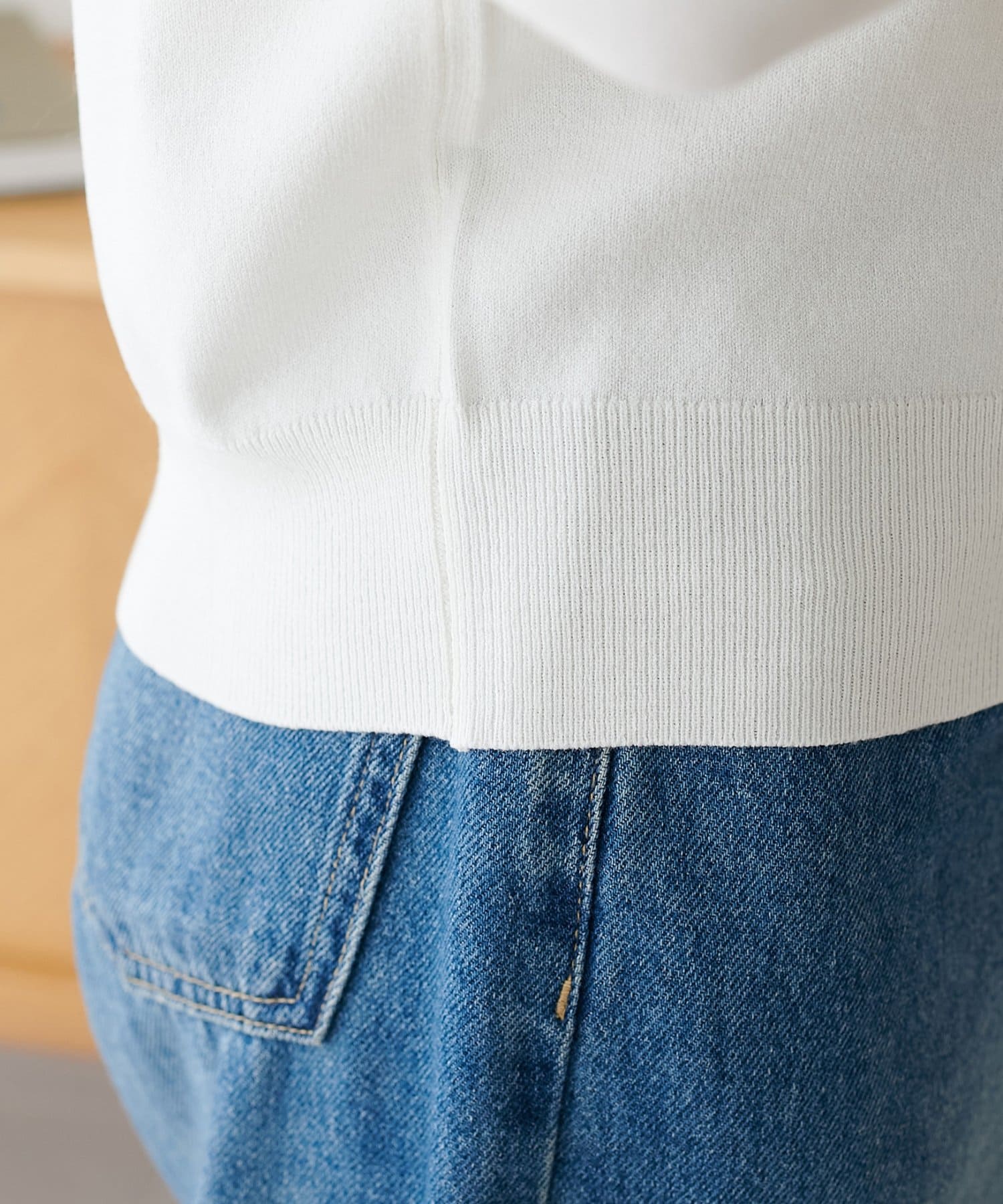 DISCOAT(ディスコート) 【SS先行予約】UVサラモチメタル釦クルーカーディガン