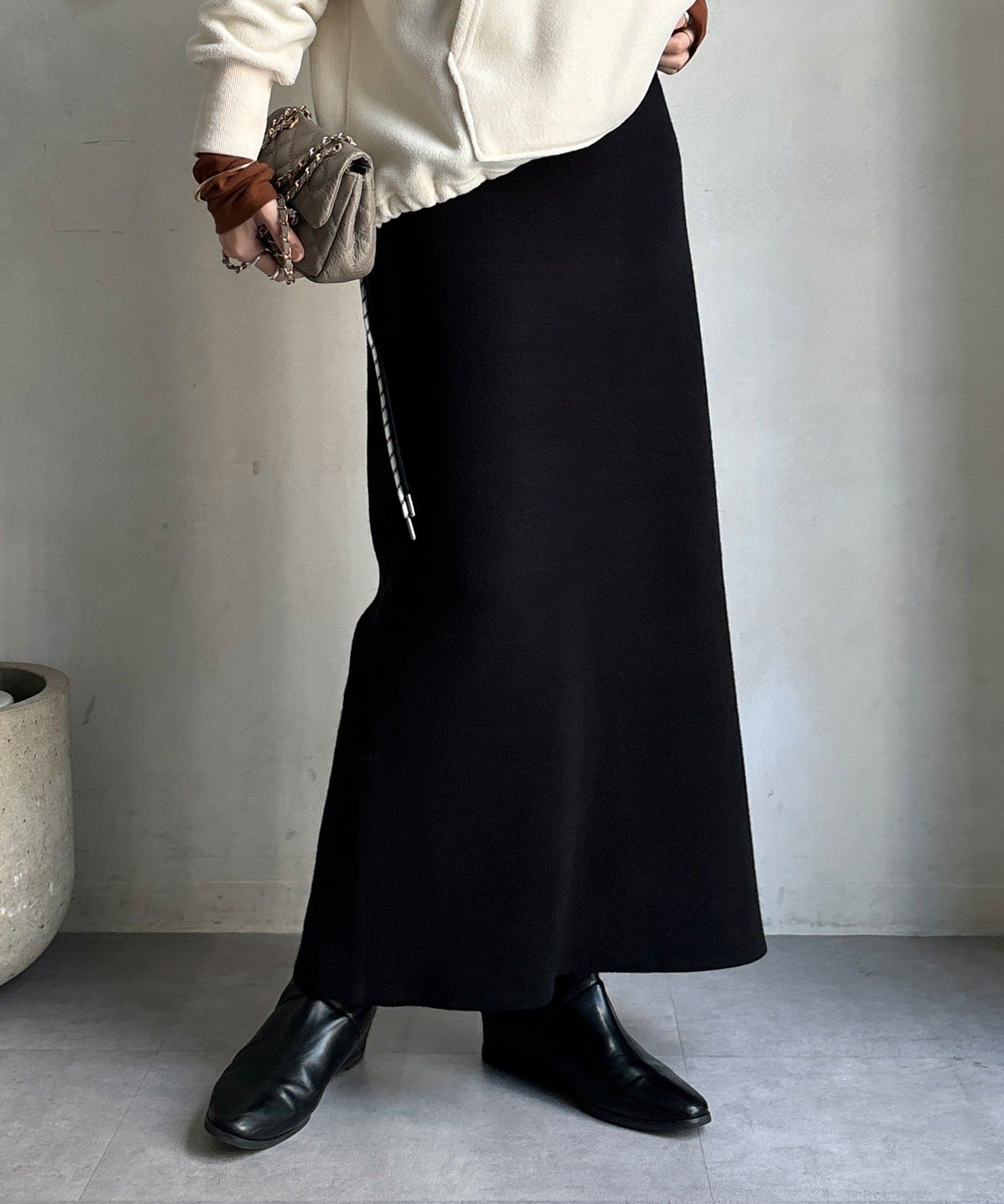 DOUDOU(ドゥドゥ) 【セットアップ対応/WEB限定】ニットタイトスカート