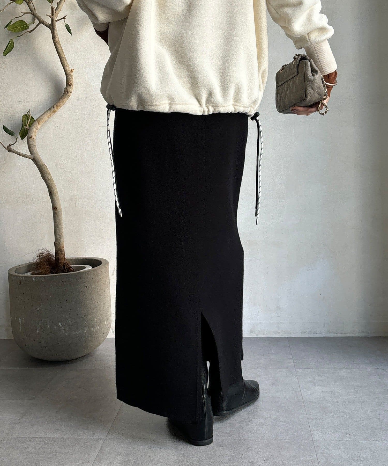 DOUDOU(ドゥドゥ) 【セットアップ対応/WEB限定】ニットタイトスカート