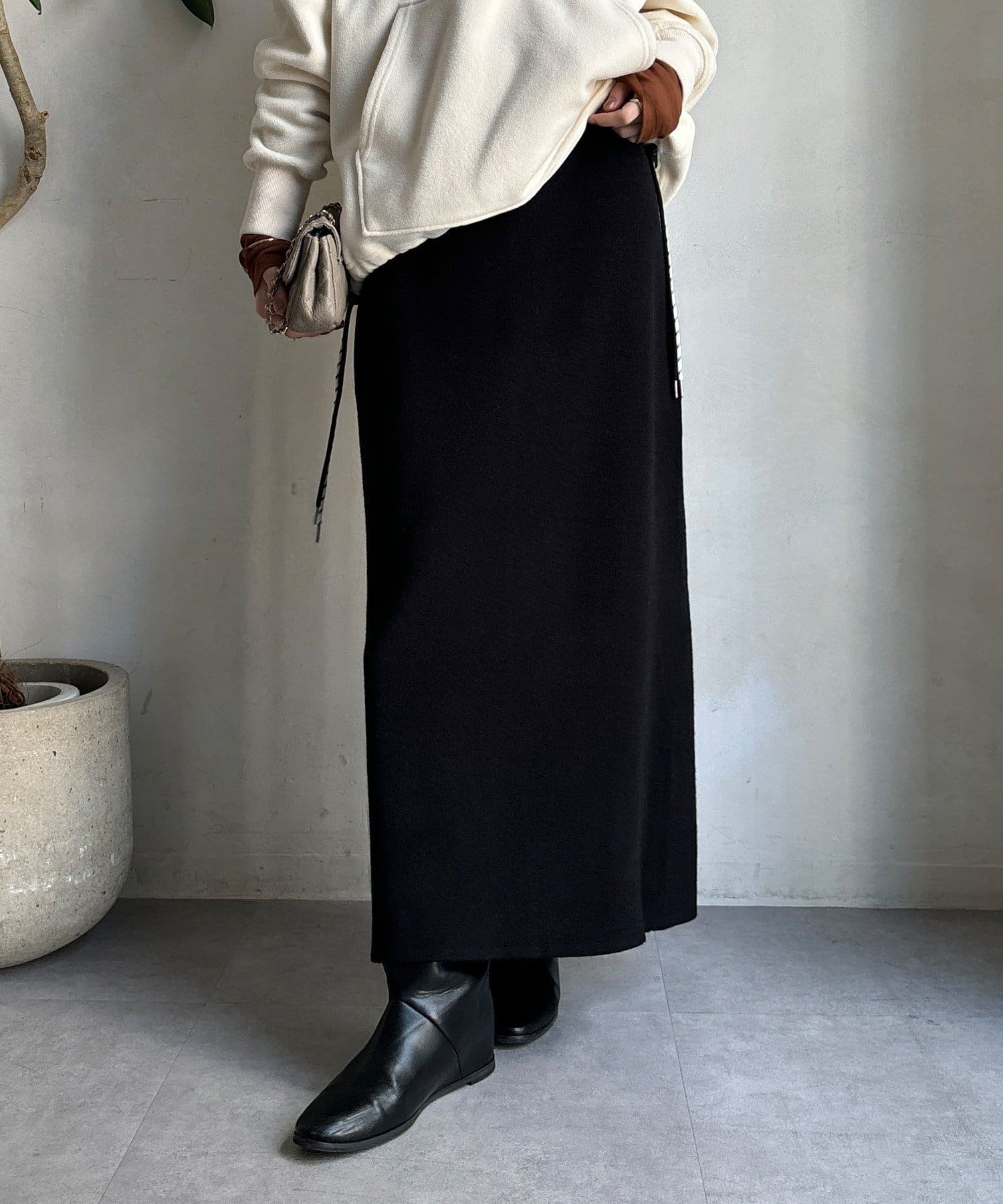 DOUDOU(ドゥドゥ) 【セットアップ対応/WEB限定】ニットタイトスカート