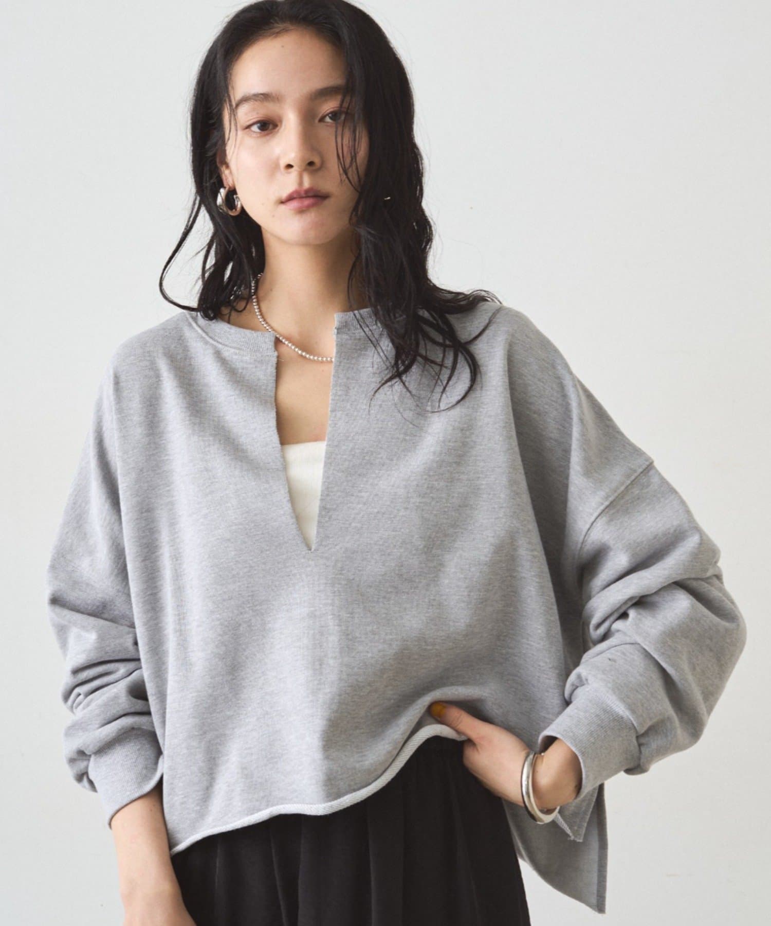 LOUNGEDRESS(ラウンジドレス) スキッパーショートスウェット