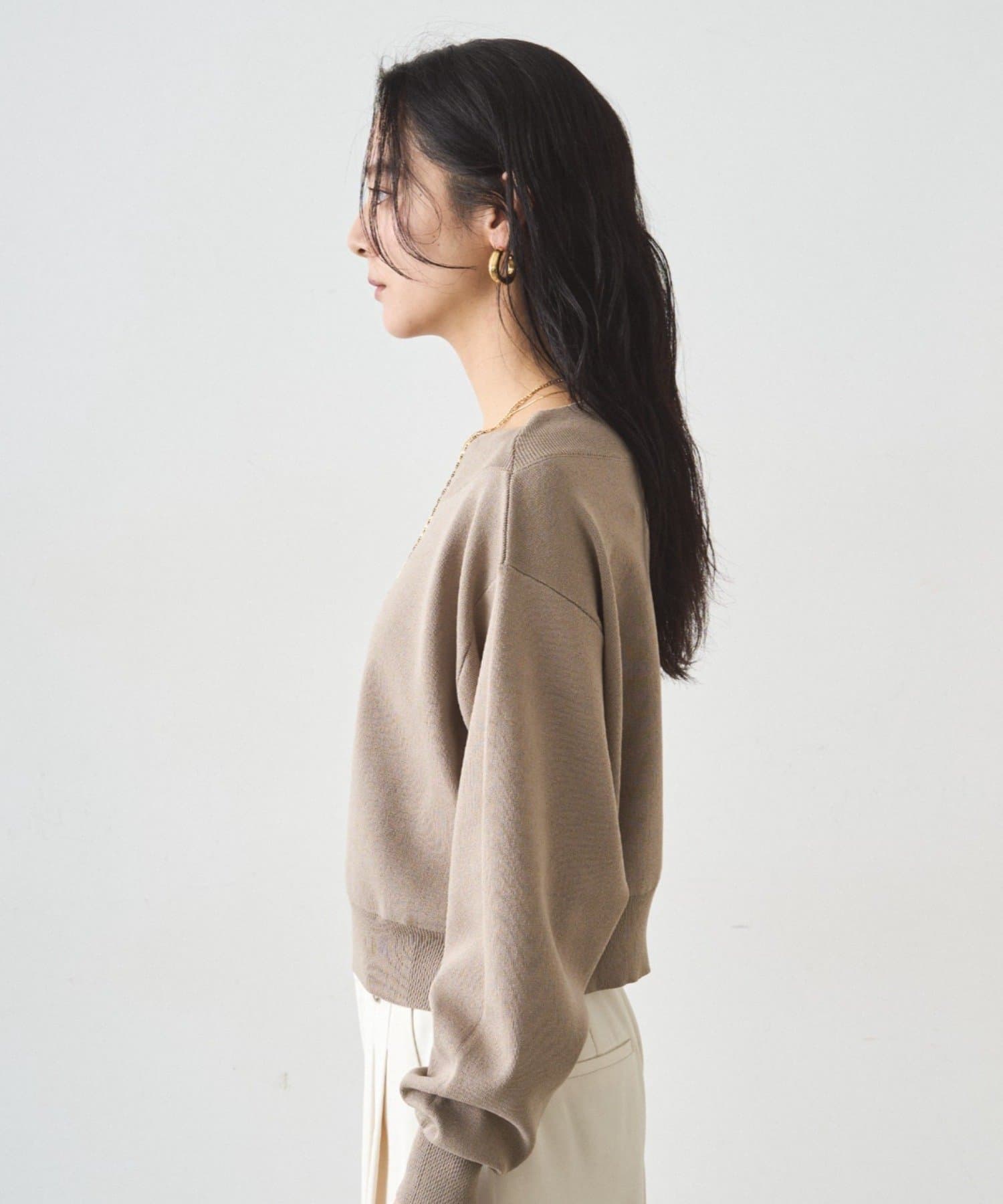 LOUNGEDRESS(ラウンジドレス) ジョーゼットオフショルニット