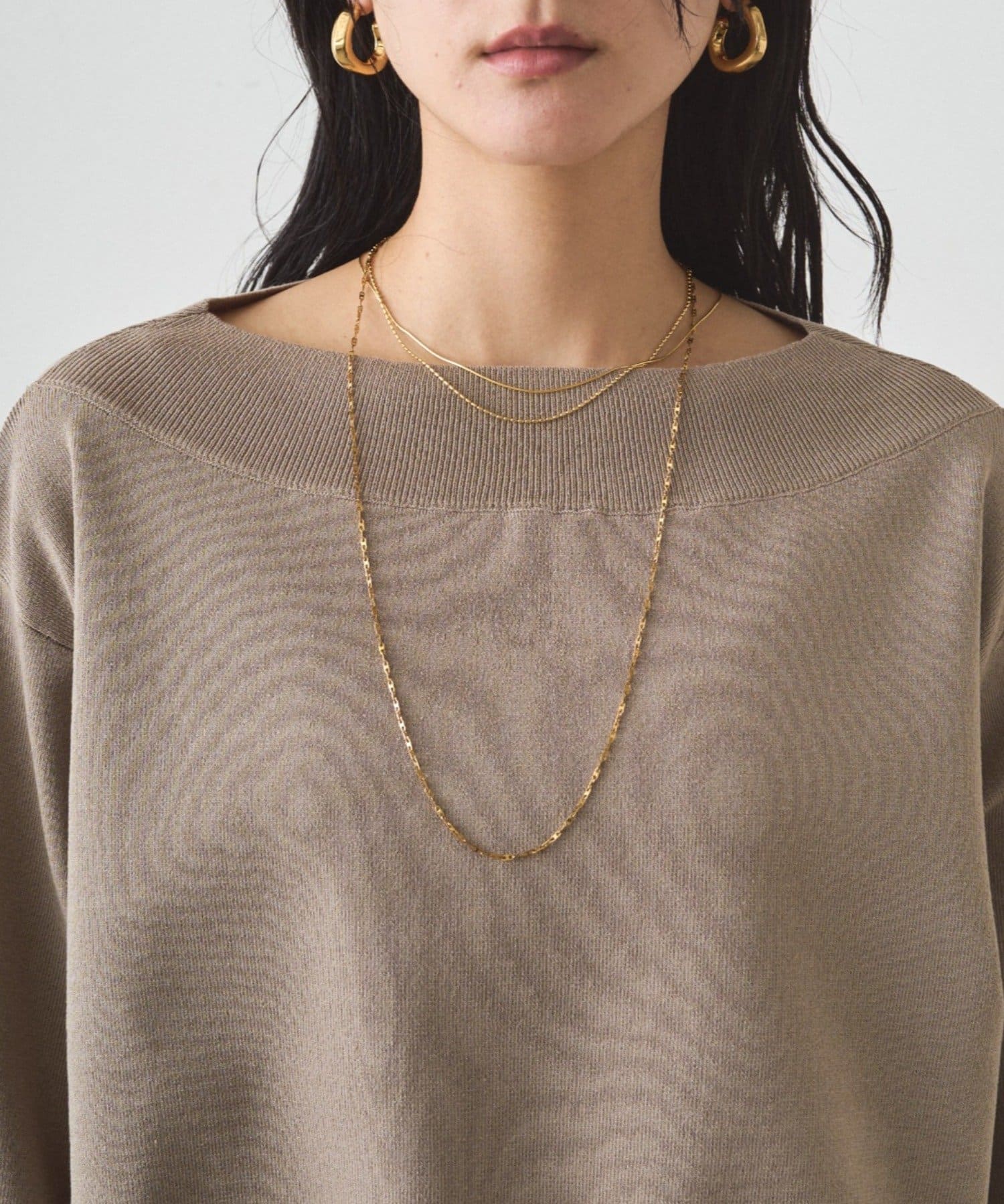 LOUNGEDRESS(ラウンジドレス) ジョーゼットオフショルニット