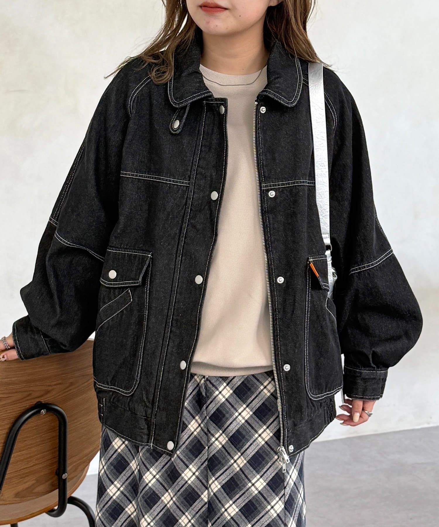 CPCM(シーピーシーエム) ラグランビッグデニムジャケット