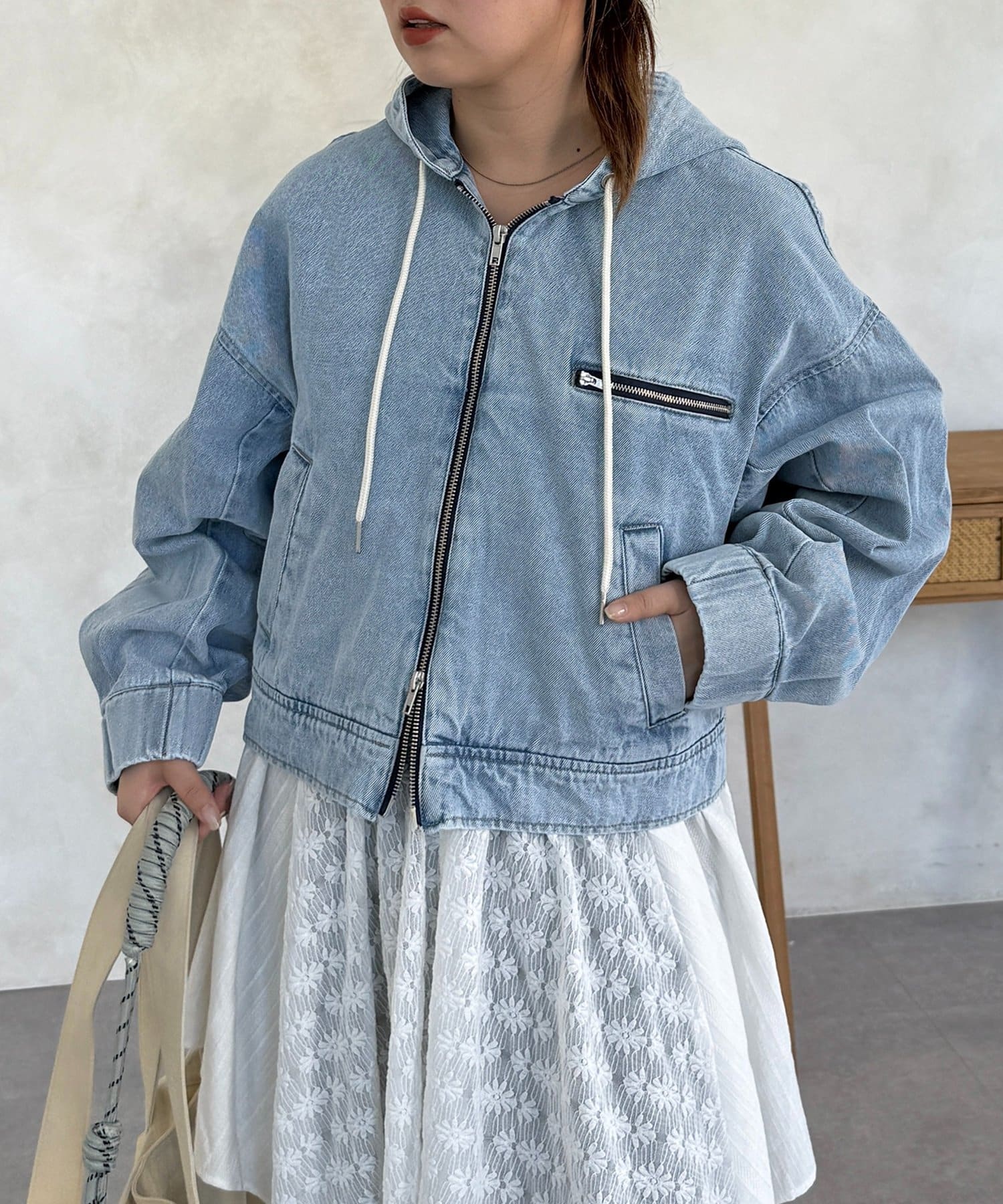 CPCM(シーピーシーエム) ダック短丈ジップパーカー