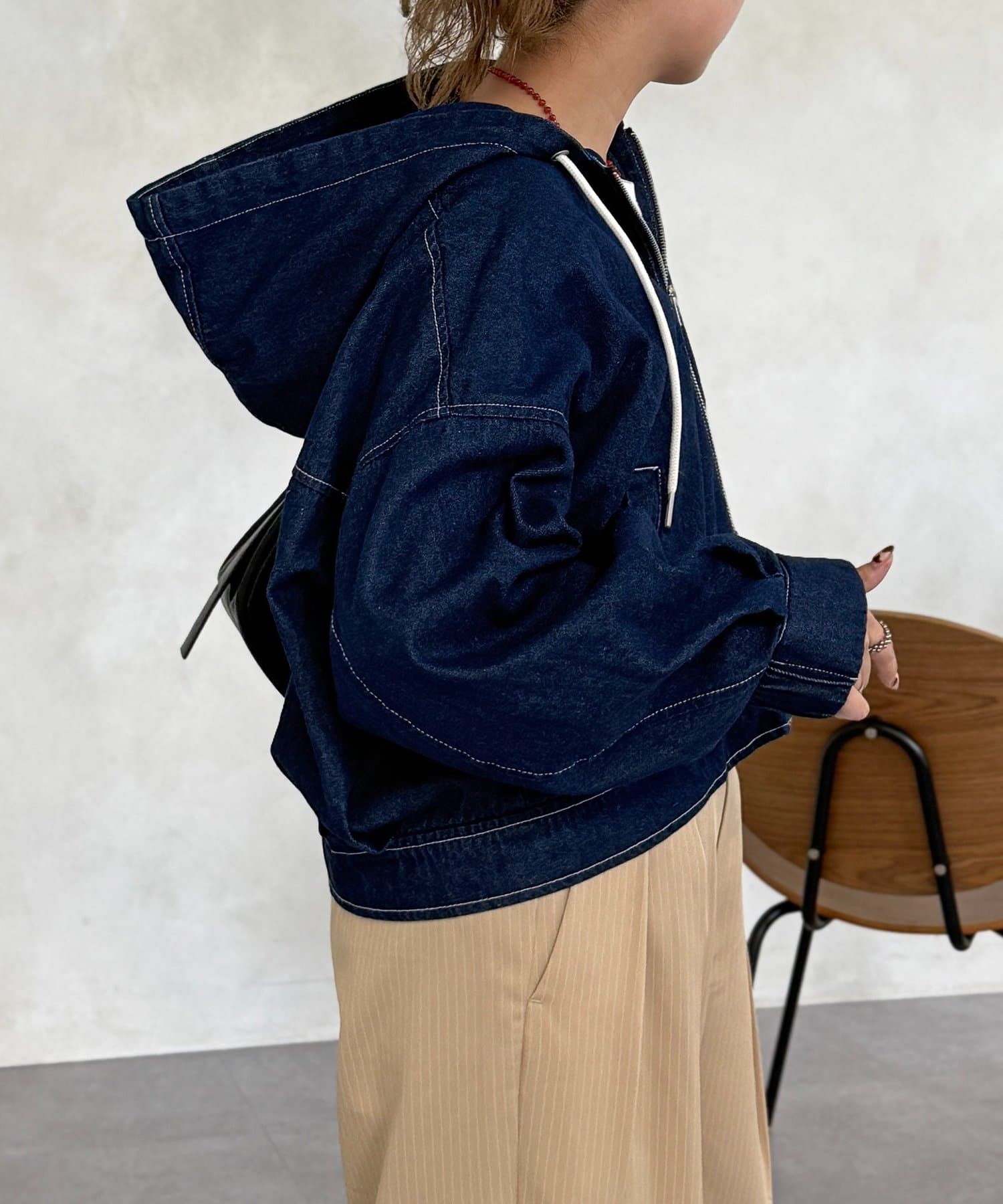 CPCM(シーピーシーエム) ダック短丈ジップパーカー