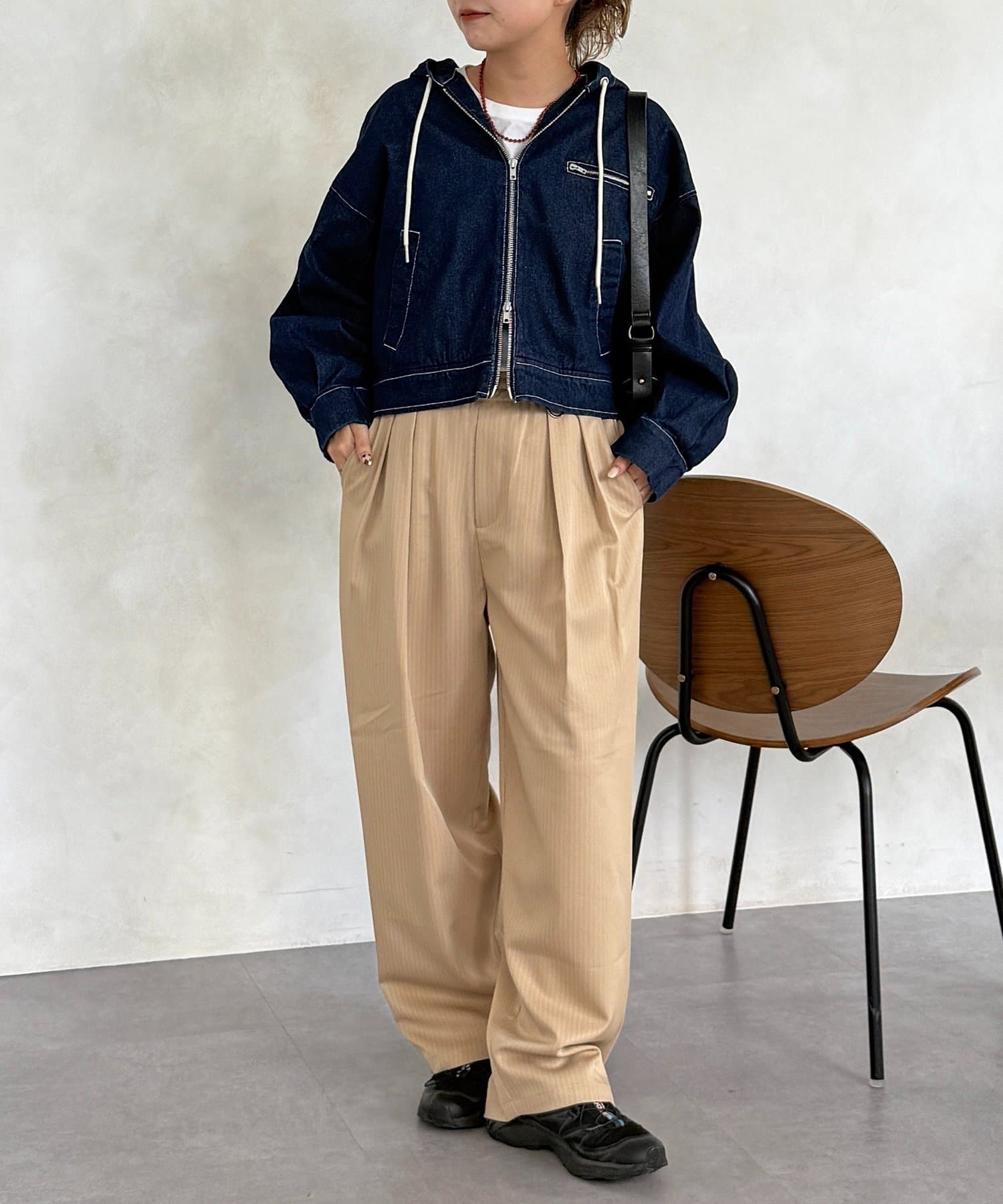 CPCM(シーピーシーエム) ダック短丈ジップパーカー