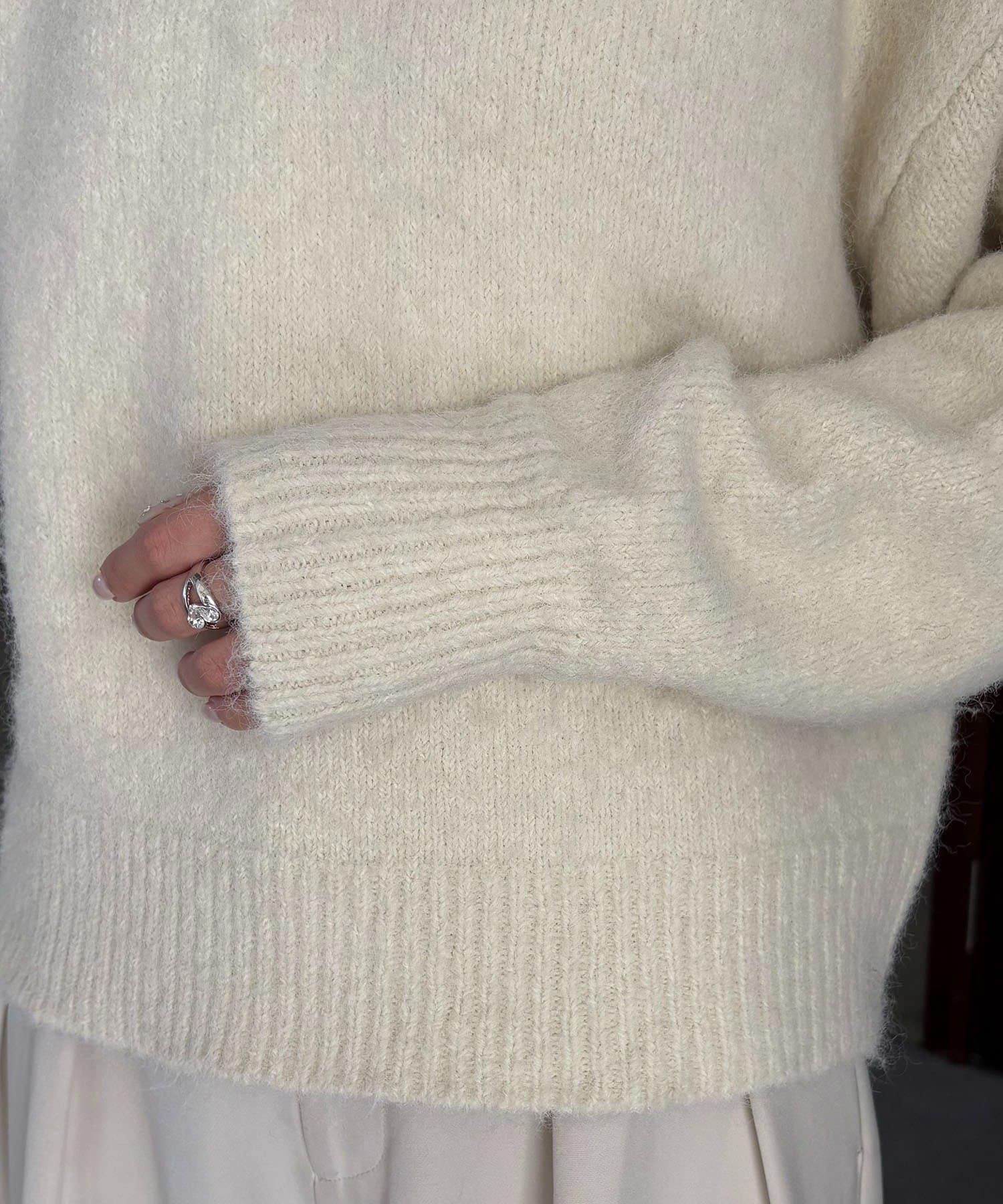 CAPRICIEUX LE'MAGE(カプリシュレマージュ) レーストリミングニット