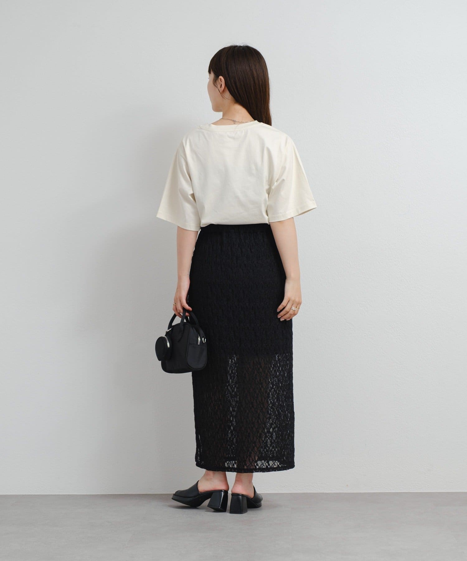 OUTLET(アウトレット) 【Kastane】B レーススリットスカート