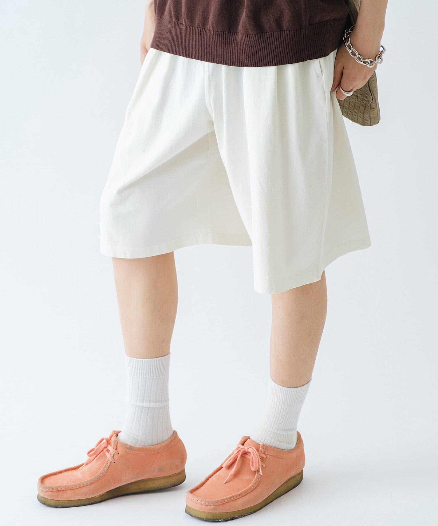 OUTLET(アウトレット) 【Kastane】ピグメントダイカットソーワイドショーツ