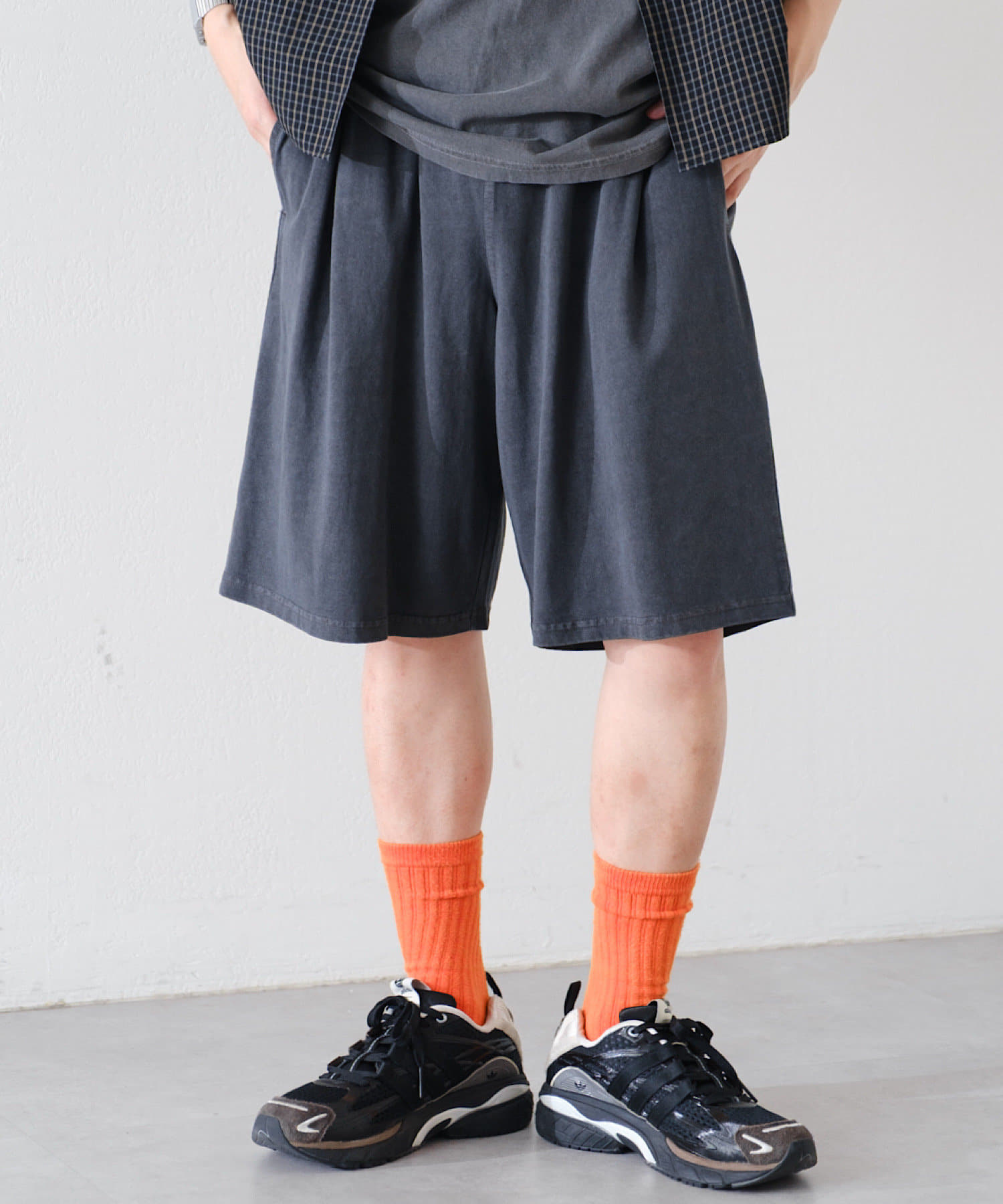 OUTLET(アウトレット) 【Kastane】ピグメントダイカットソーワイドショーツ