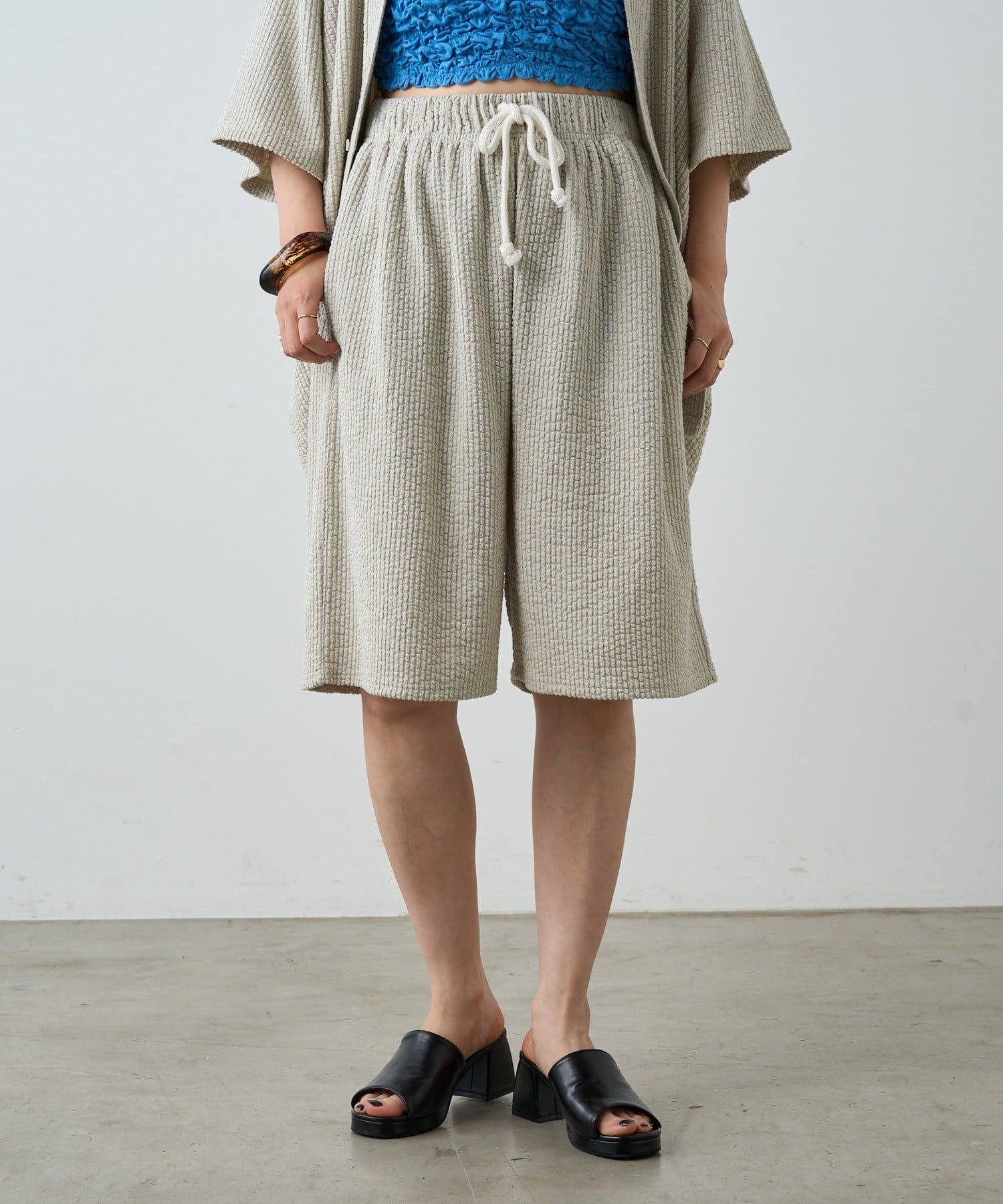 OUTLET(アウトレット) 【Kastane】ストレッチシアサッカーイージーショーツ