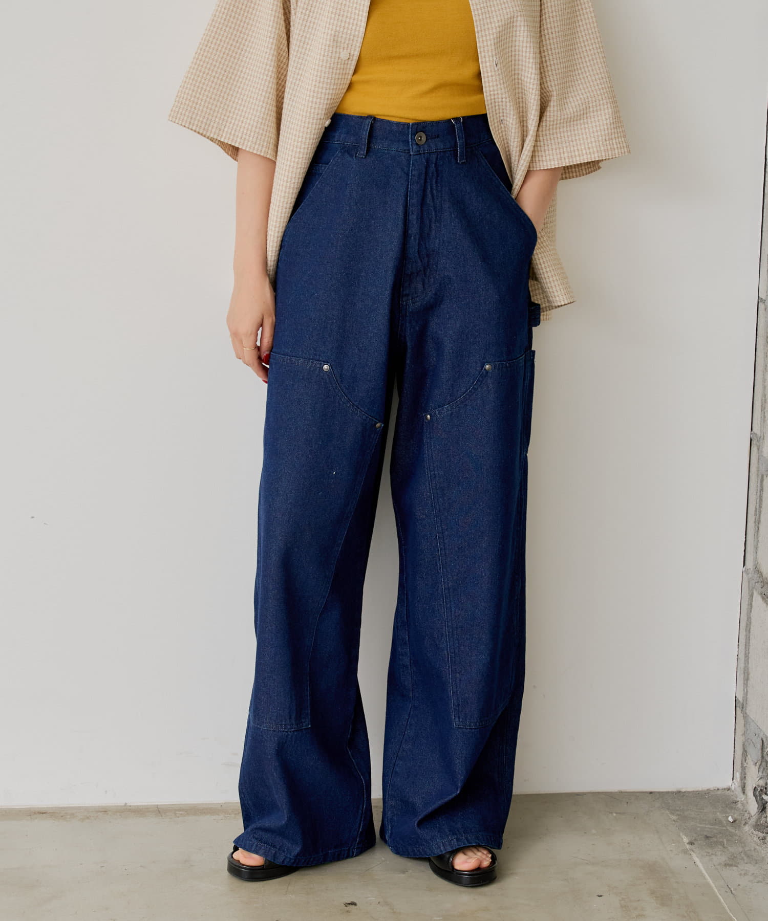 OUTLET(アウトレット) 【Kastane】ダブルニーペインターパンツ*