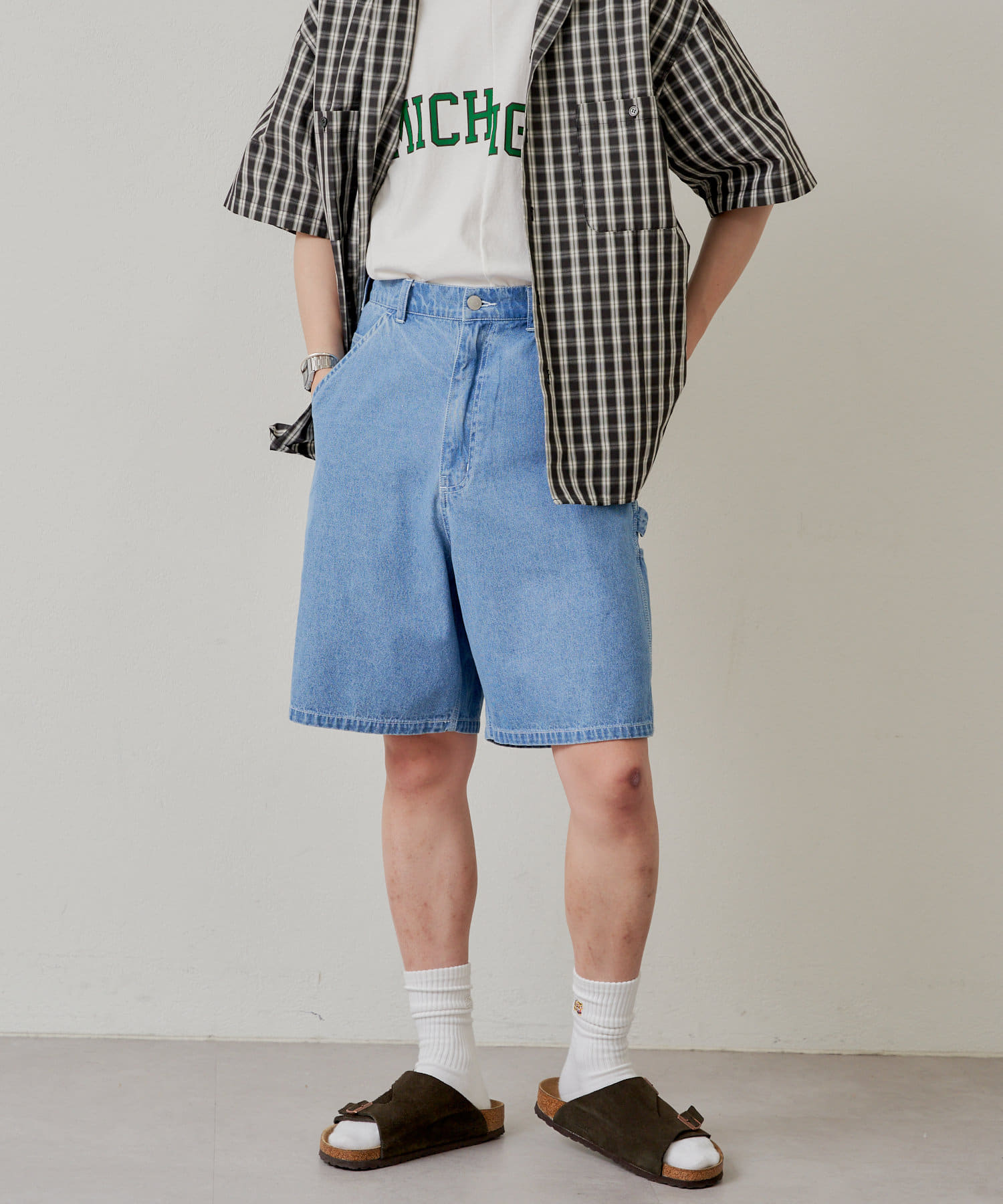 OUTLET(アウトレット) 【Kastane】デニムペインターショーツ